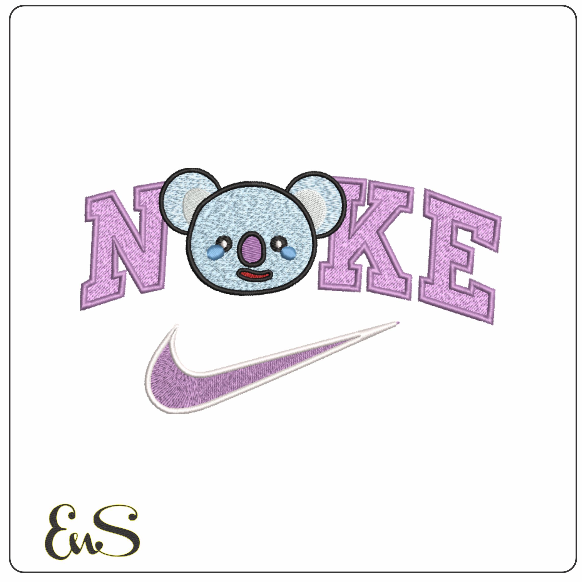 Nike Swoosh BTS Koya- Nike embroidery design file - instant download