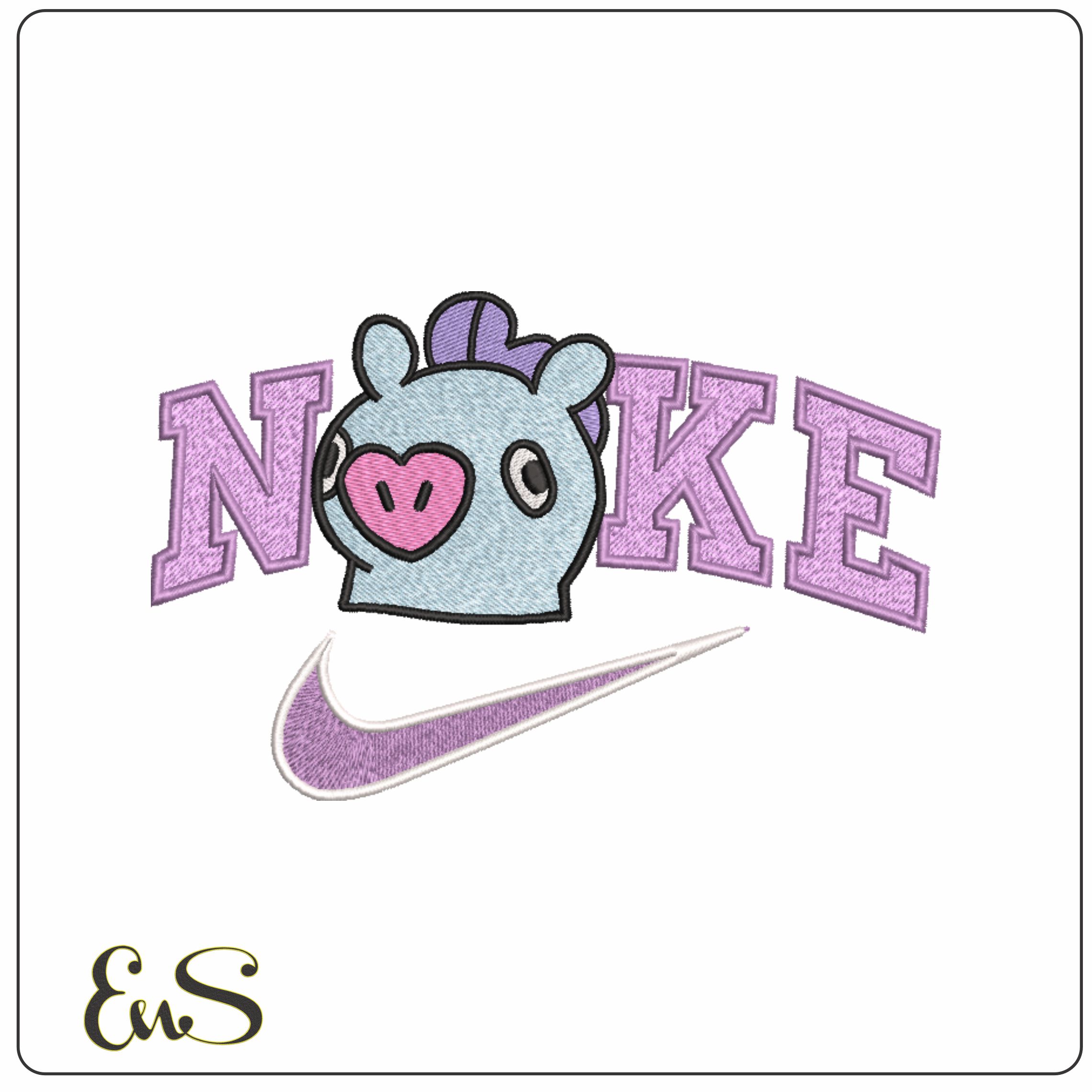 Nike Swoosh BTS Mang- Nike embroidery design file - instant download