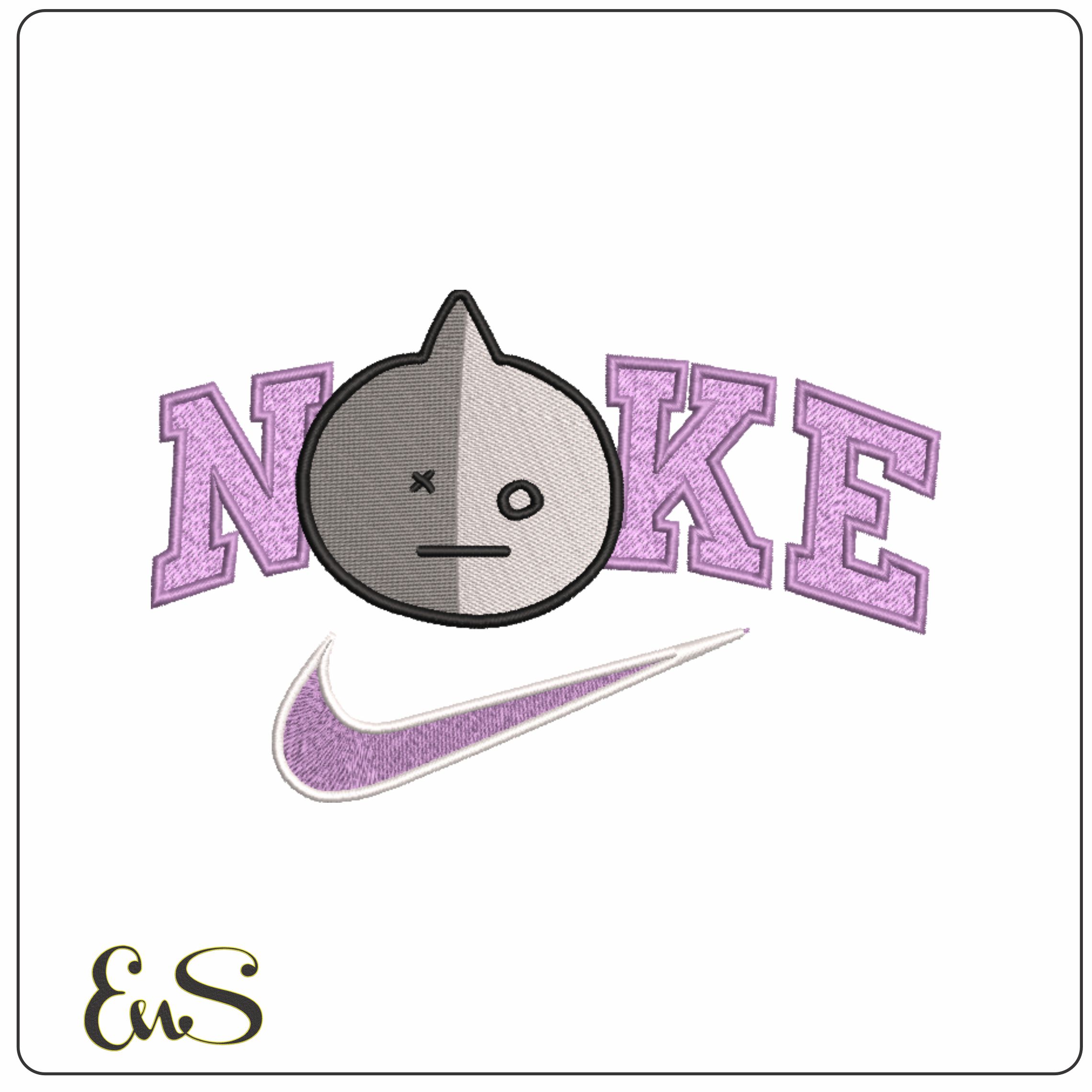 Nike Swoosh BTS Moon- Nike embroidery design file - instant download