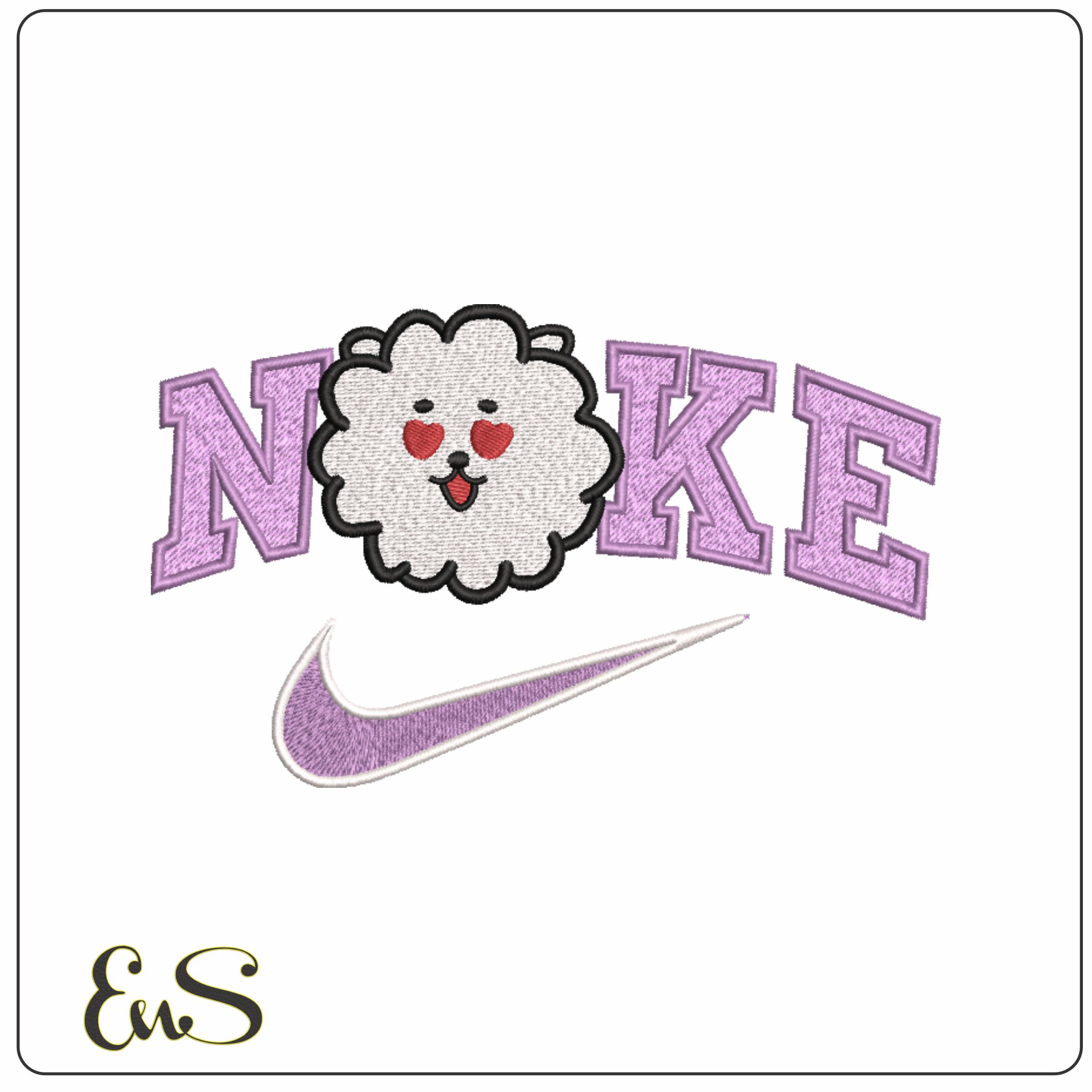Nike Swoosh BTS RJ- Nike embroidery design file - instant download