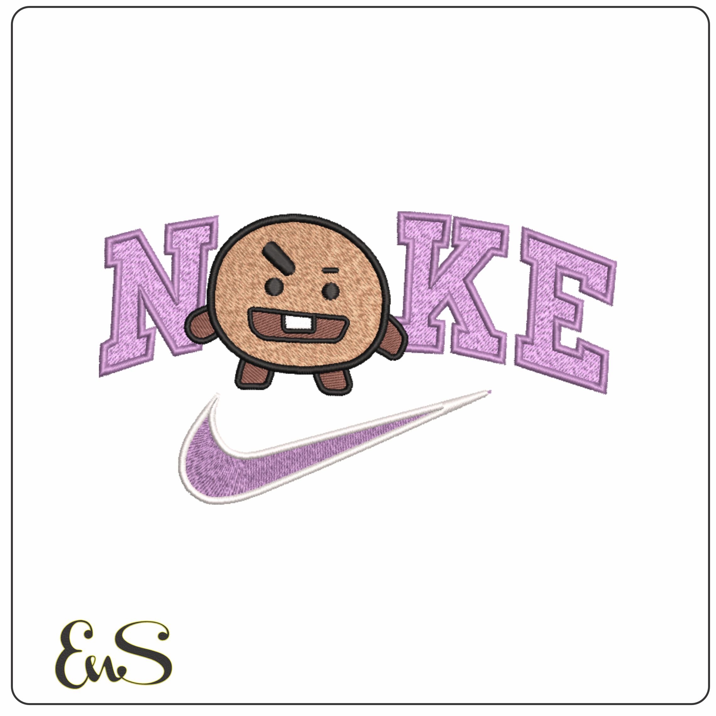Nike Swoosh BTS Shooky- Nike embroidery design file - instant download