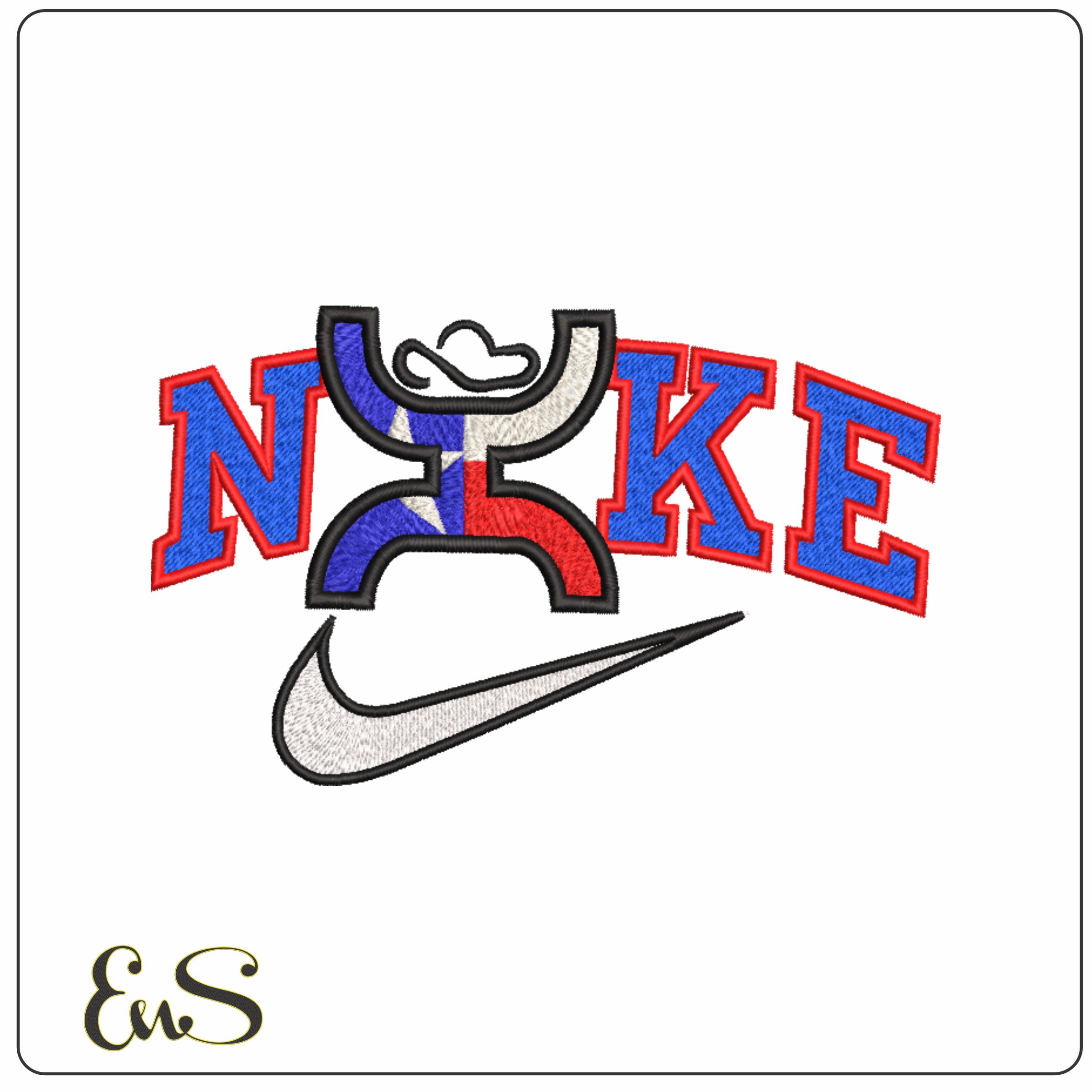 Nike Hooey Texas Man- Nike embroidery design file - instant download