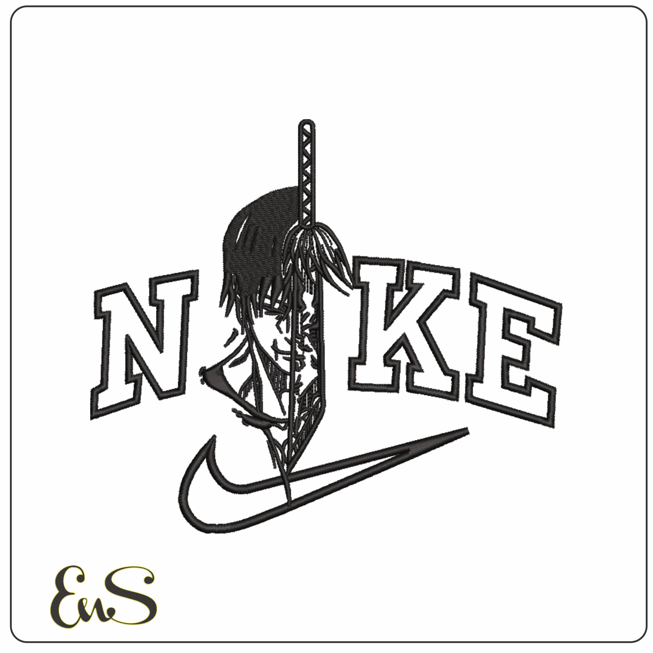 Nike Jujutsu Kaisen Sword- Nike embroidery design file - instant download