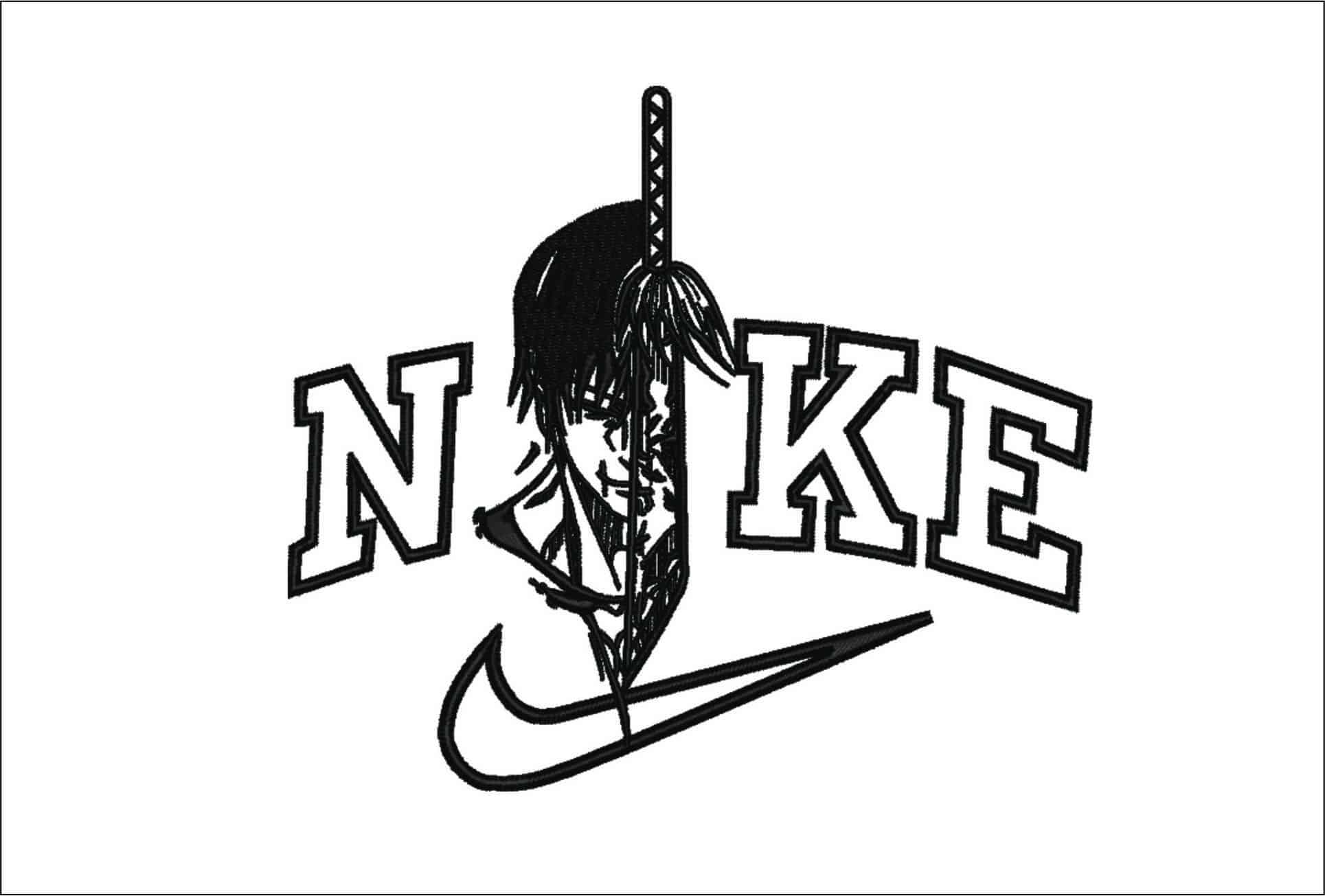 Nike Jujutsu Kaisen Sword- Nike embroidery design file - instant download