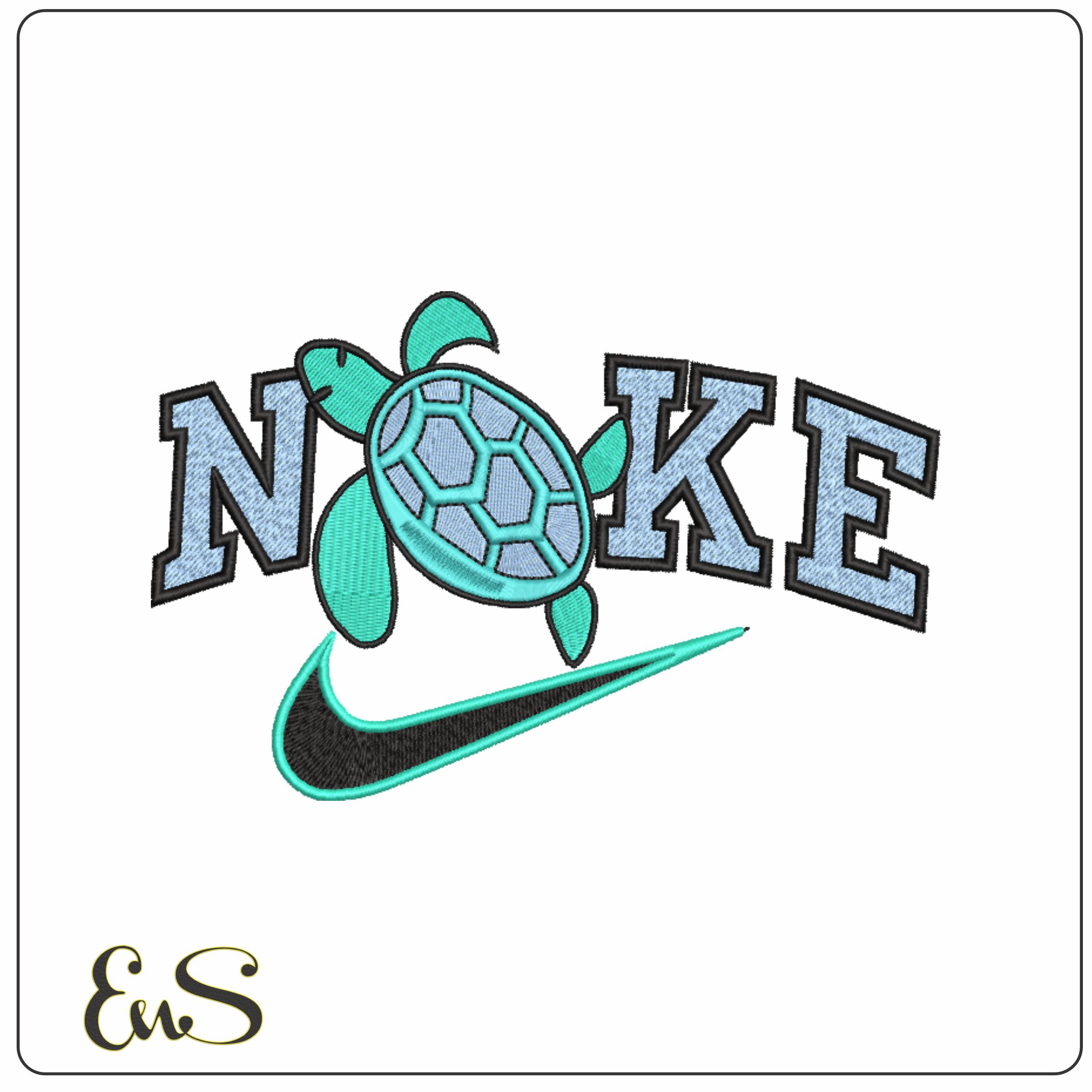 Nike Kid Turtle- Nike embroidery design file - instant download