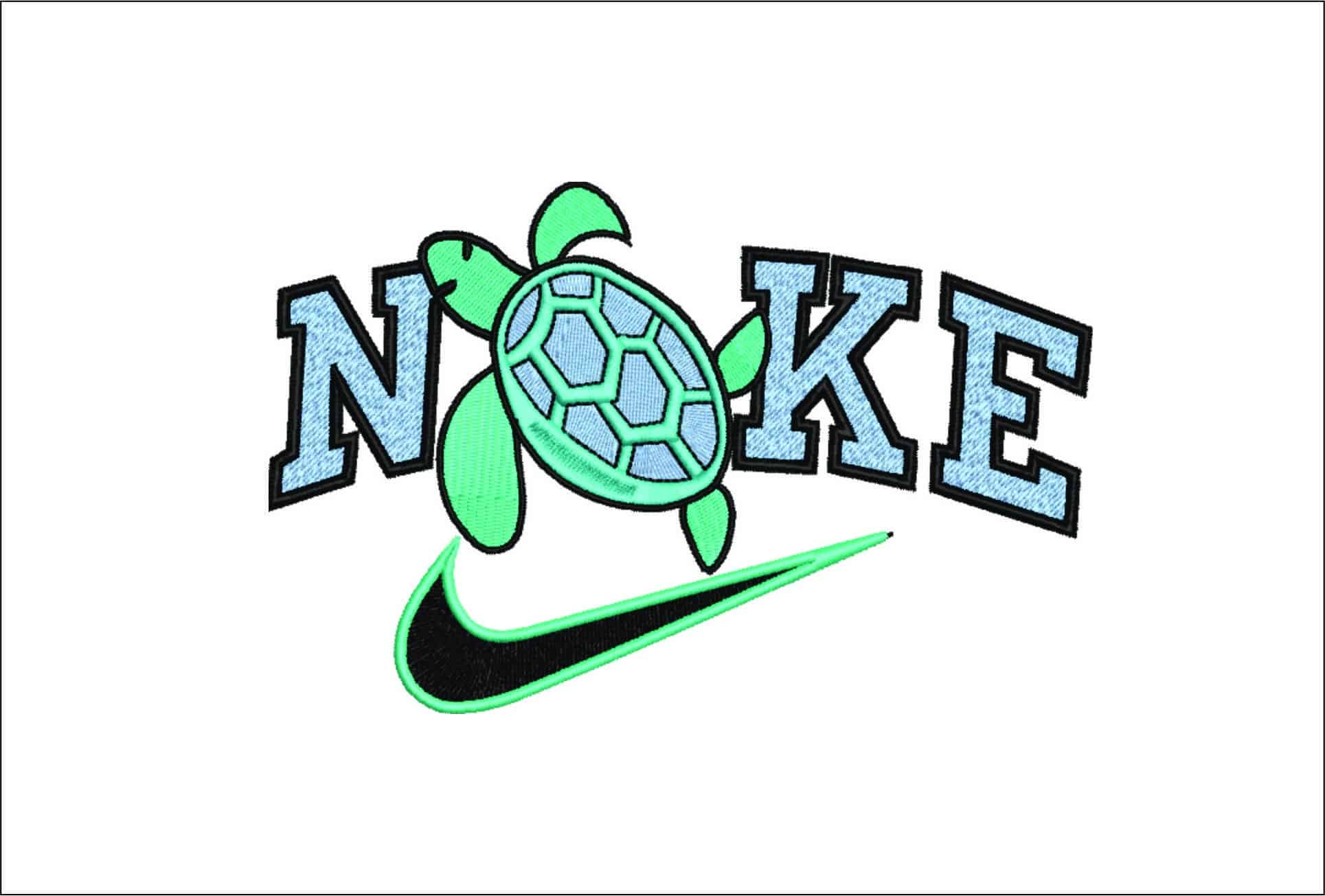 Nike Kid Turtle- Nike embroidery design file - instant download