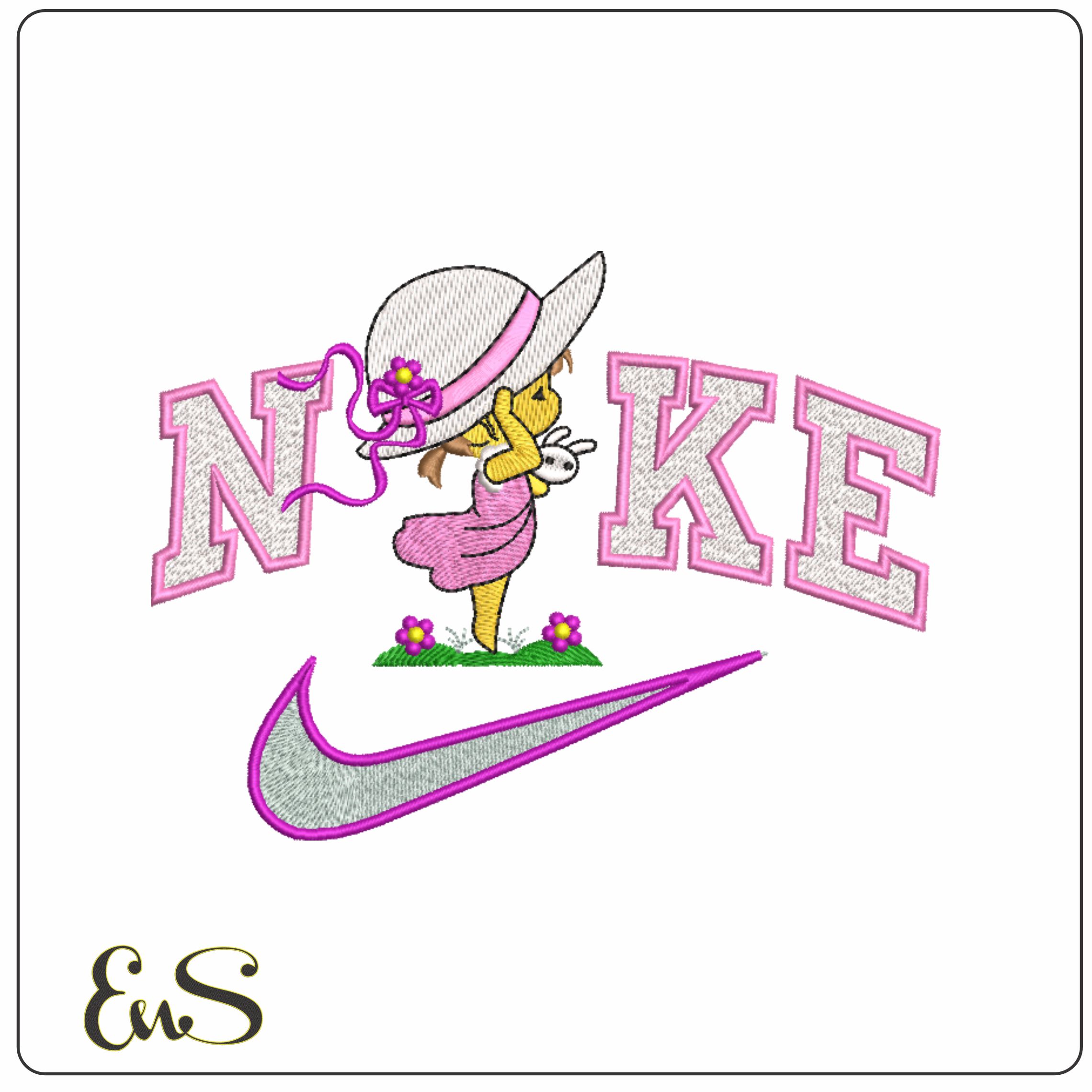Nike Little Girl- Nike embroidery design file - instant download