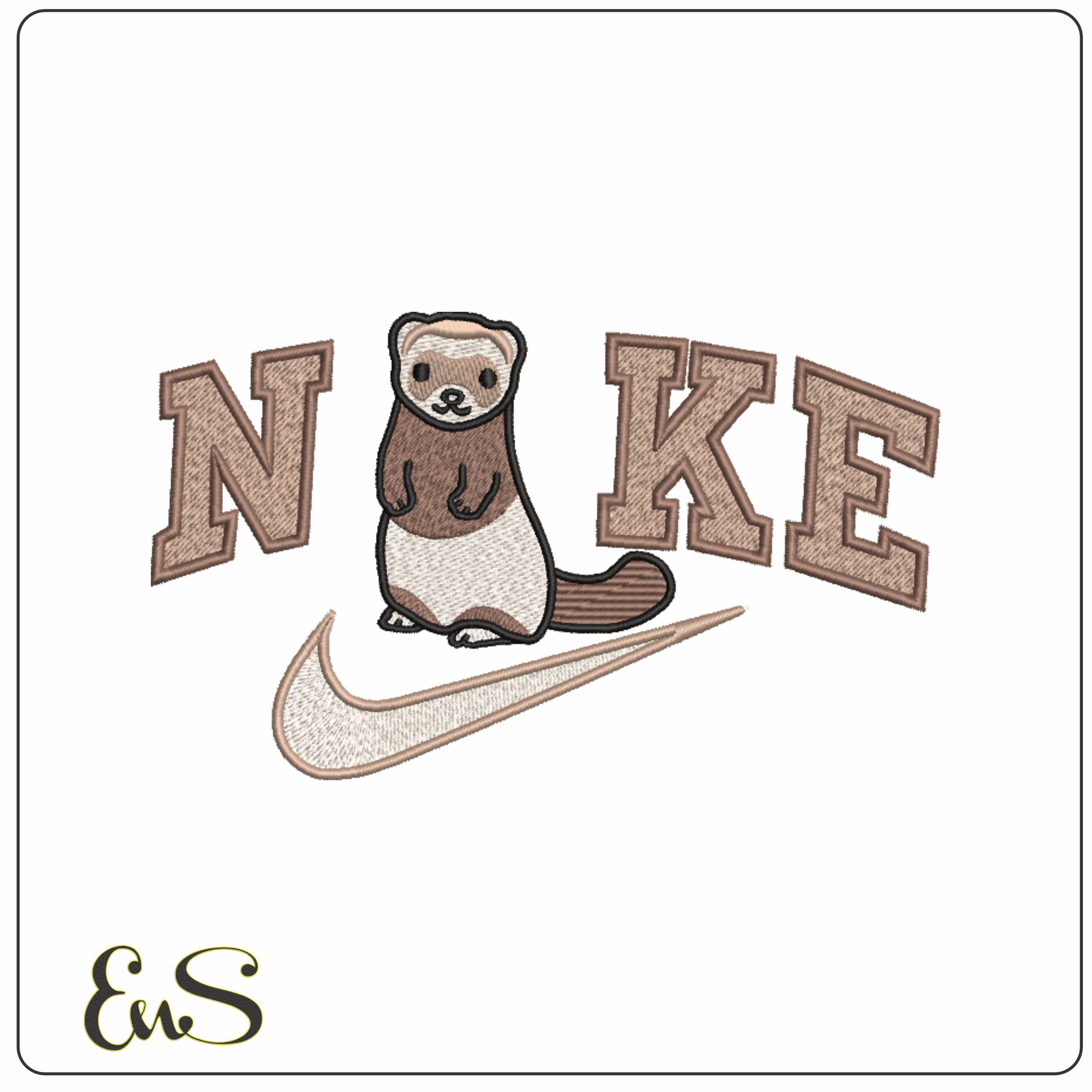 Nike Otter-Nike embroidery design file - instant download