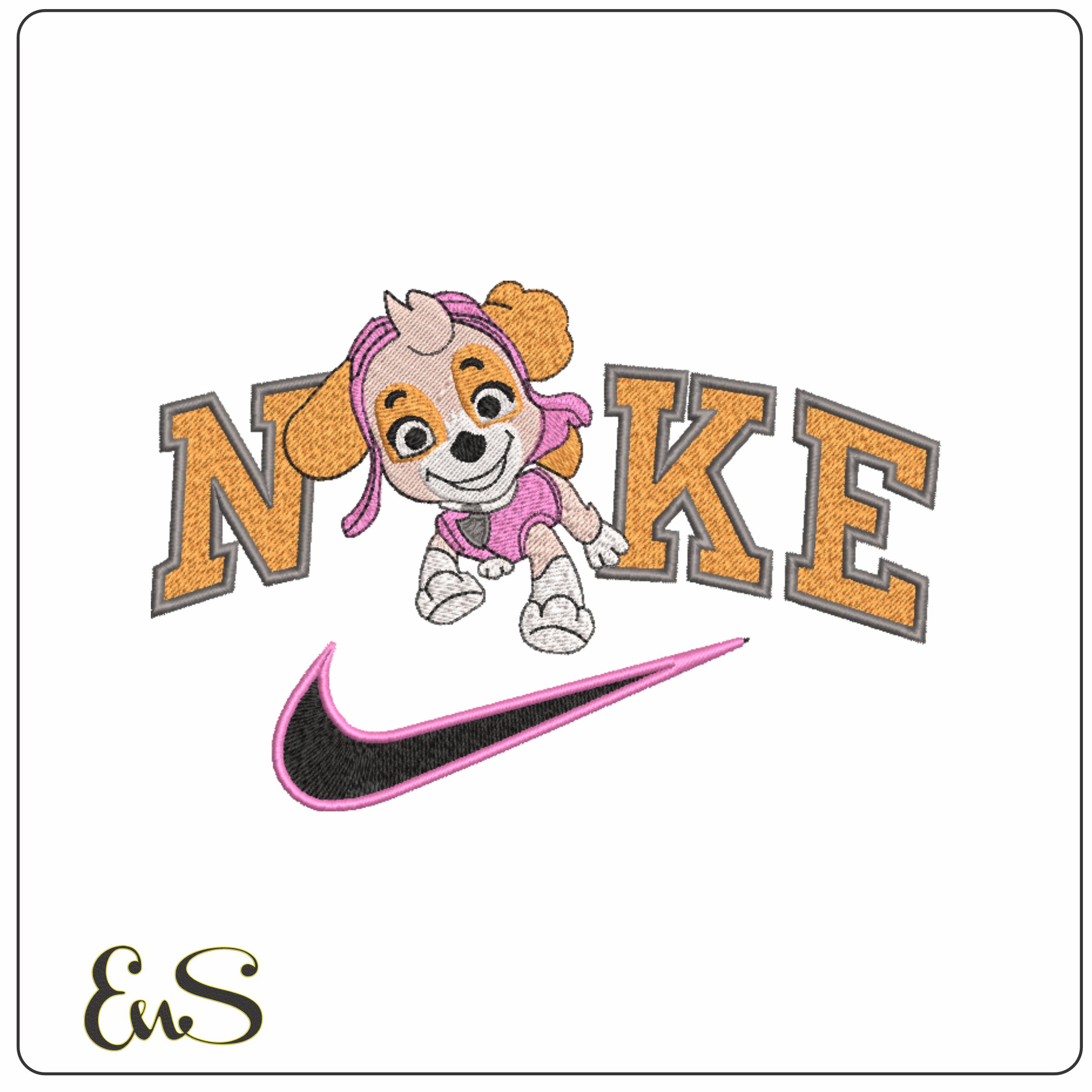 Nike Paw Patrol Skye-Nike embroidery design file - instant download
