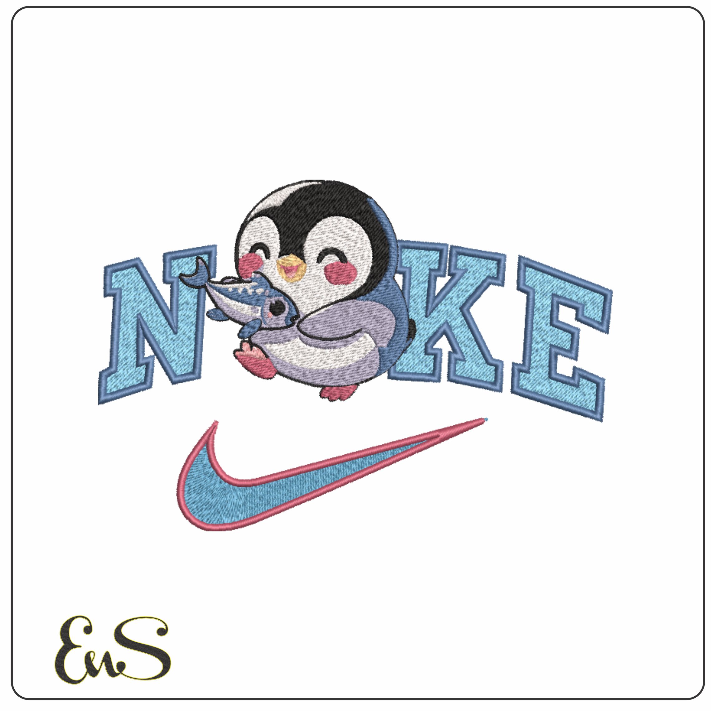 Nike Penguin-Nike embroidery design file - instant download