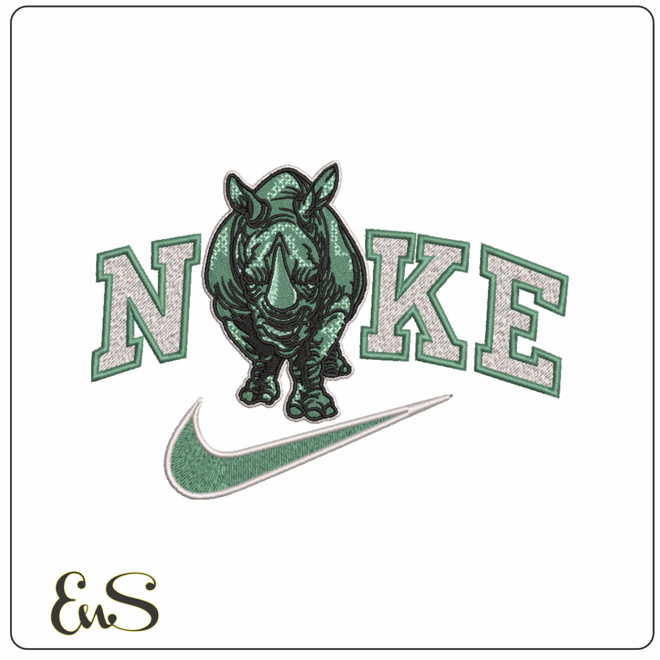 Nike Rhino-Nike embroidery design file - instant download