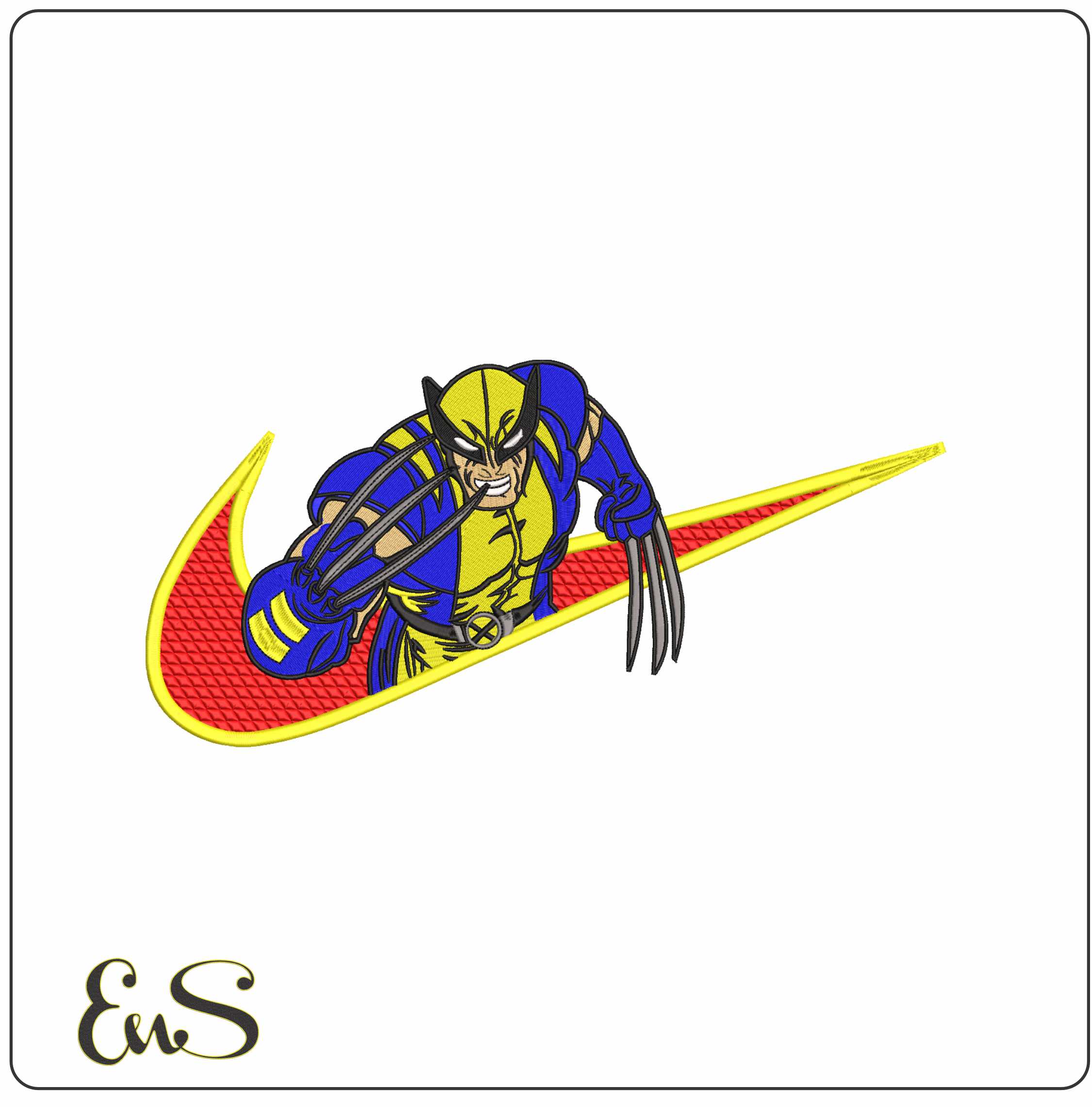Nike Wolverine-Nike embroidery design file - instant download