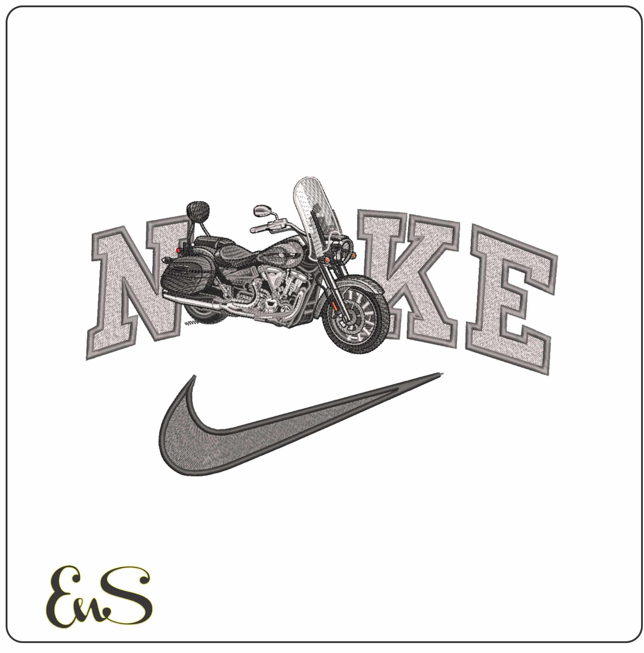 Nike Yamaha Easy Rider-Nike embroidery design file - instant download