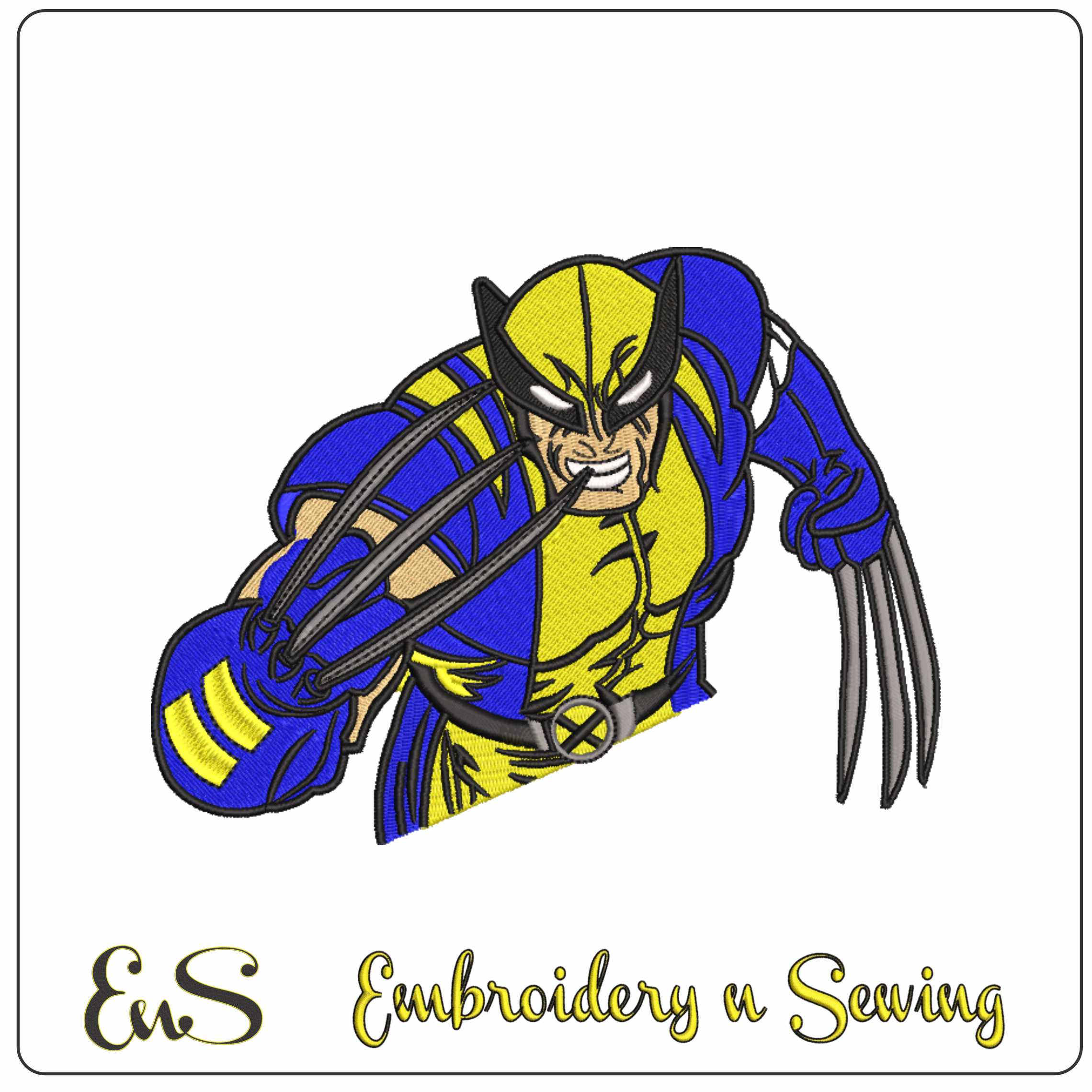 Wolverine Slash- Elegant embroidery design file - instant download