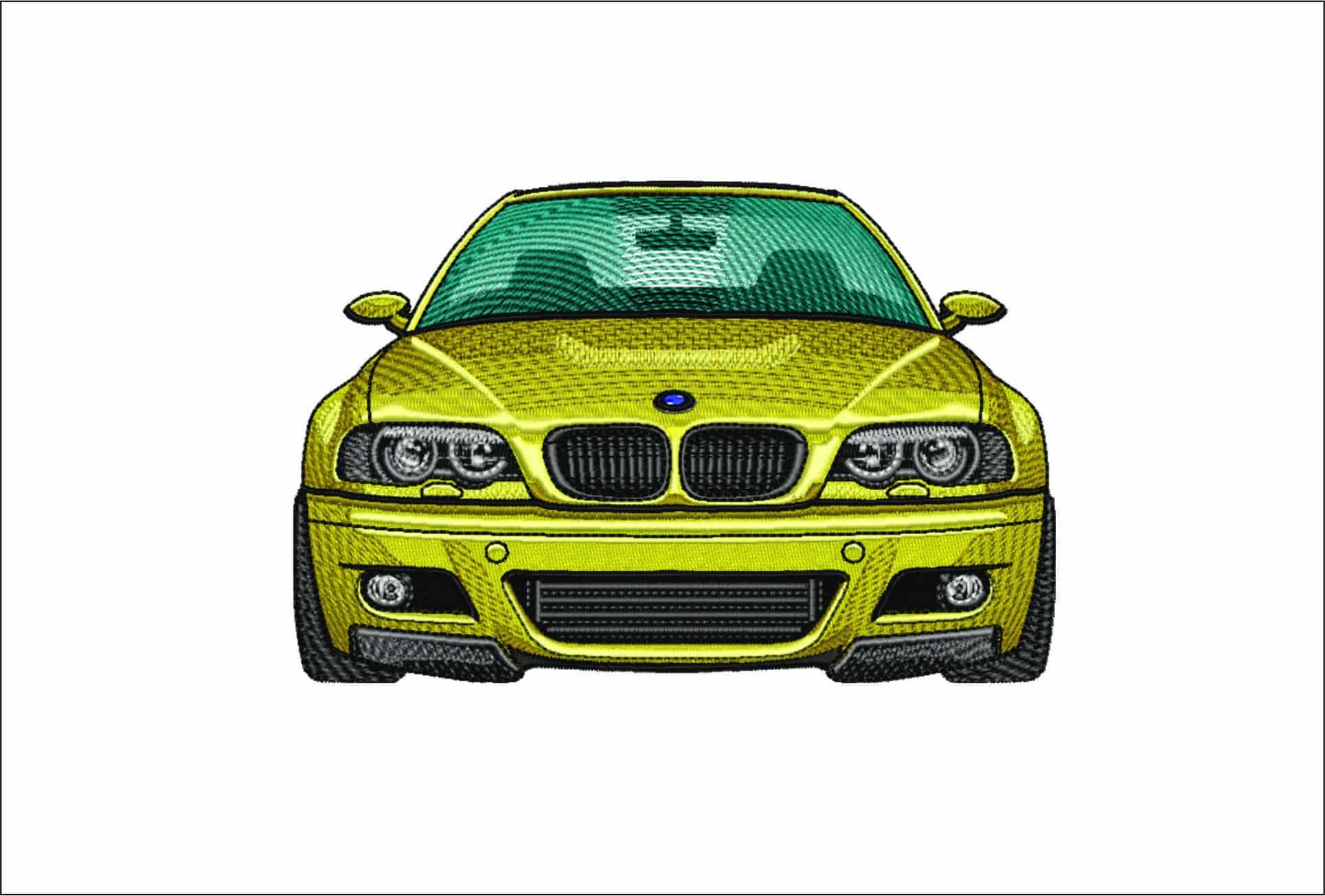 BMW M3 Front- Elegant embroidery design file - instant download