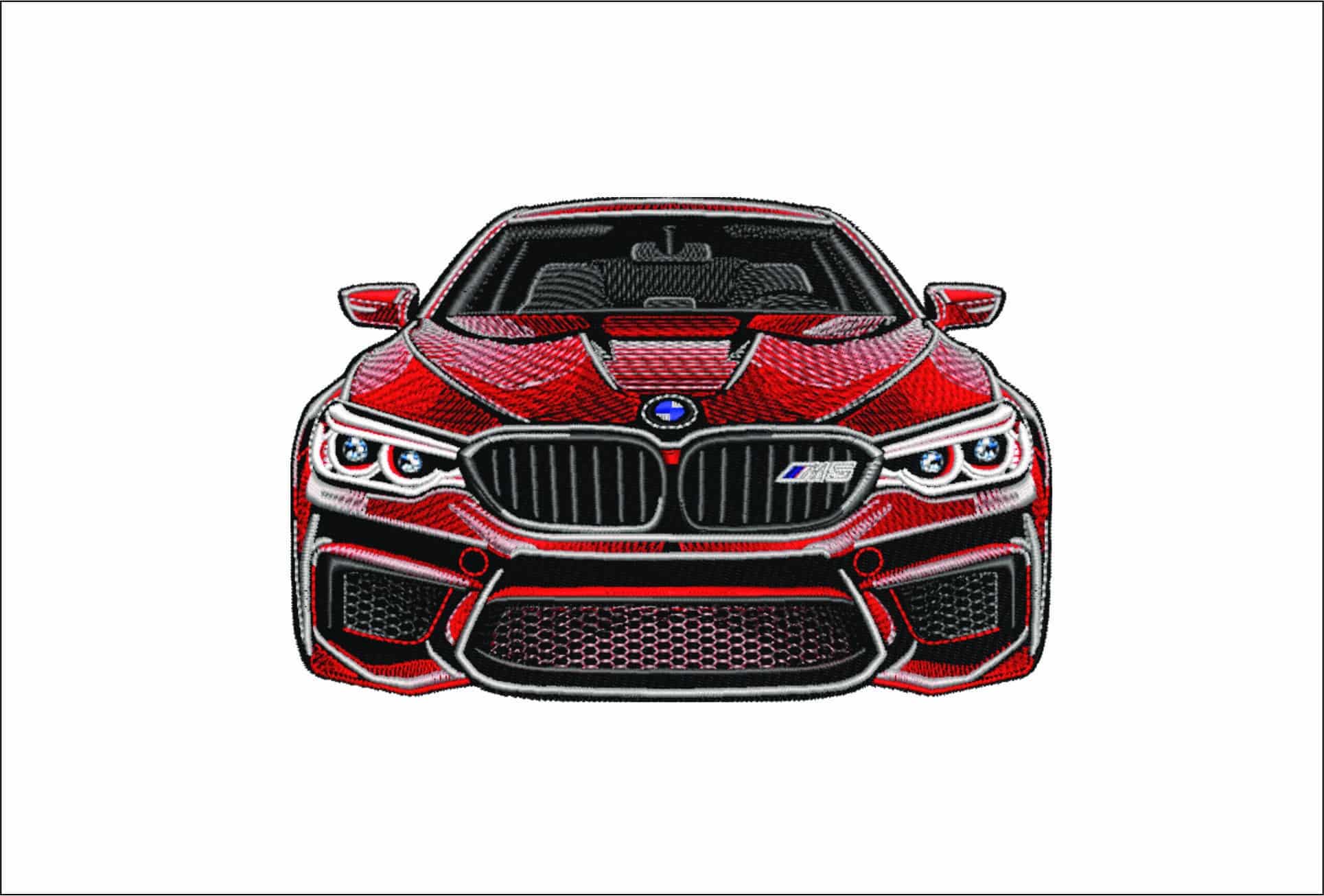 BMW M5- Elegant embroidery design file - instant download