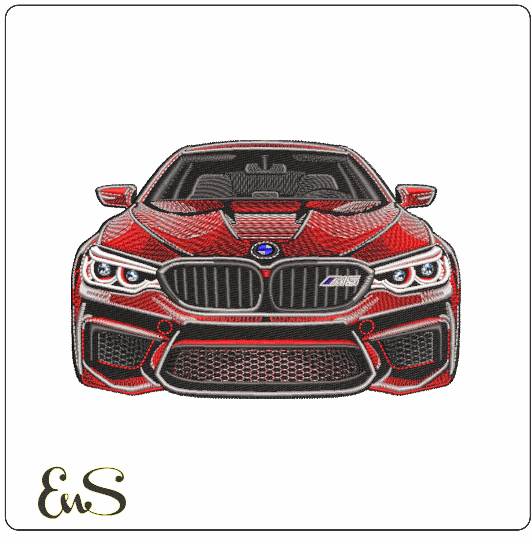 BMW M5- Elegant embroidery design file - instant download