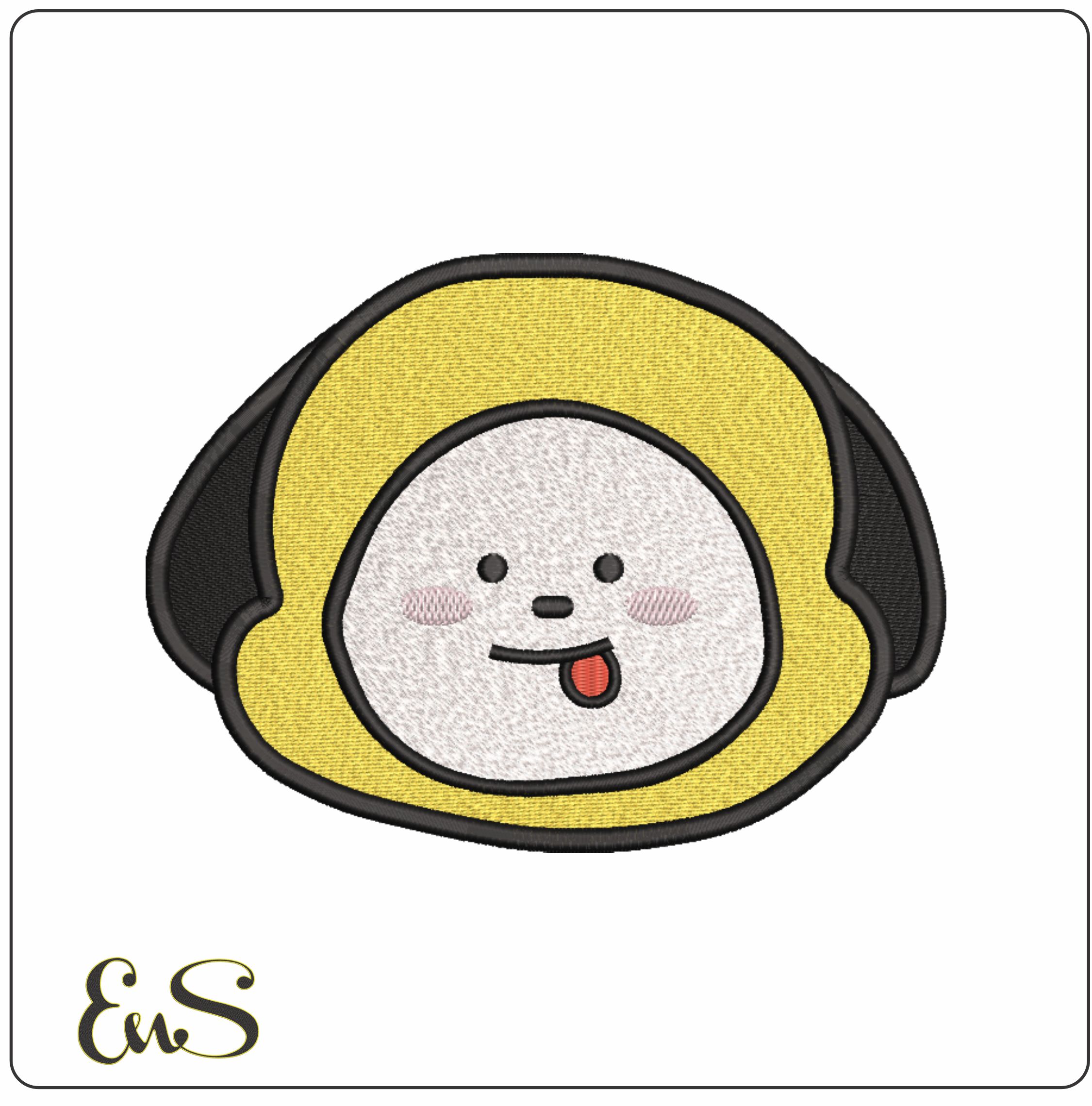 BTS Chimmy- Elegant embroidery design file - instant download