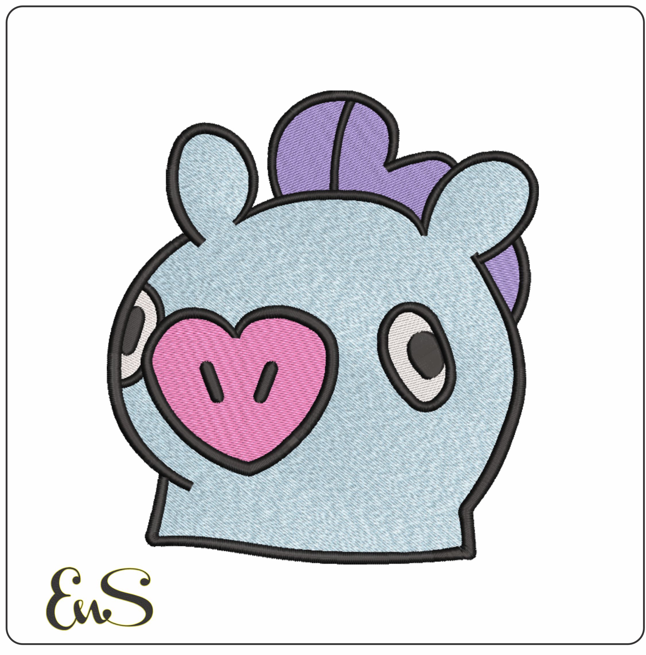 BTS Mang- Elegant embroidery design file - instant download