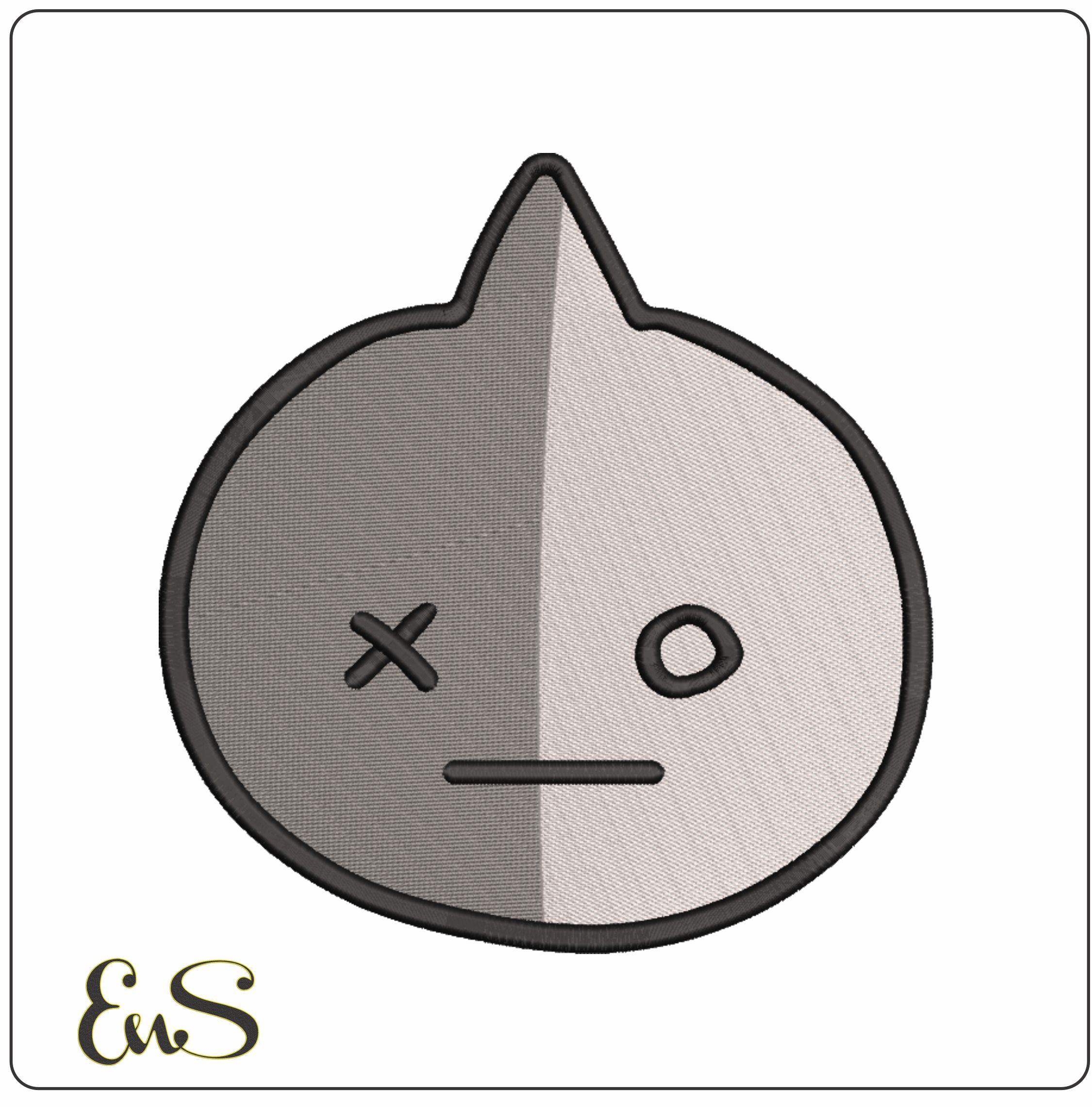 BTS Moon- Elegant embroidery design file - instant download