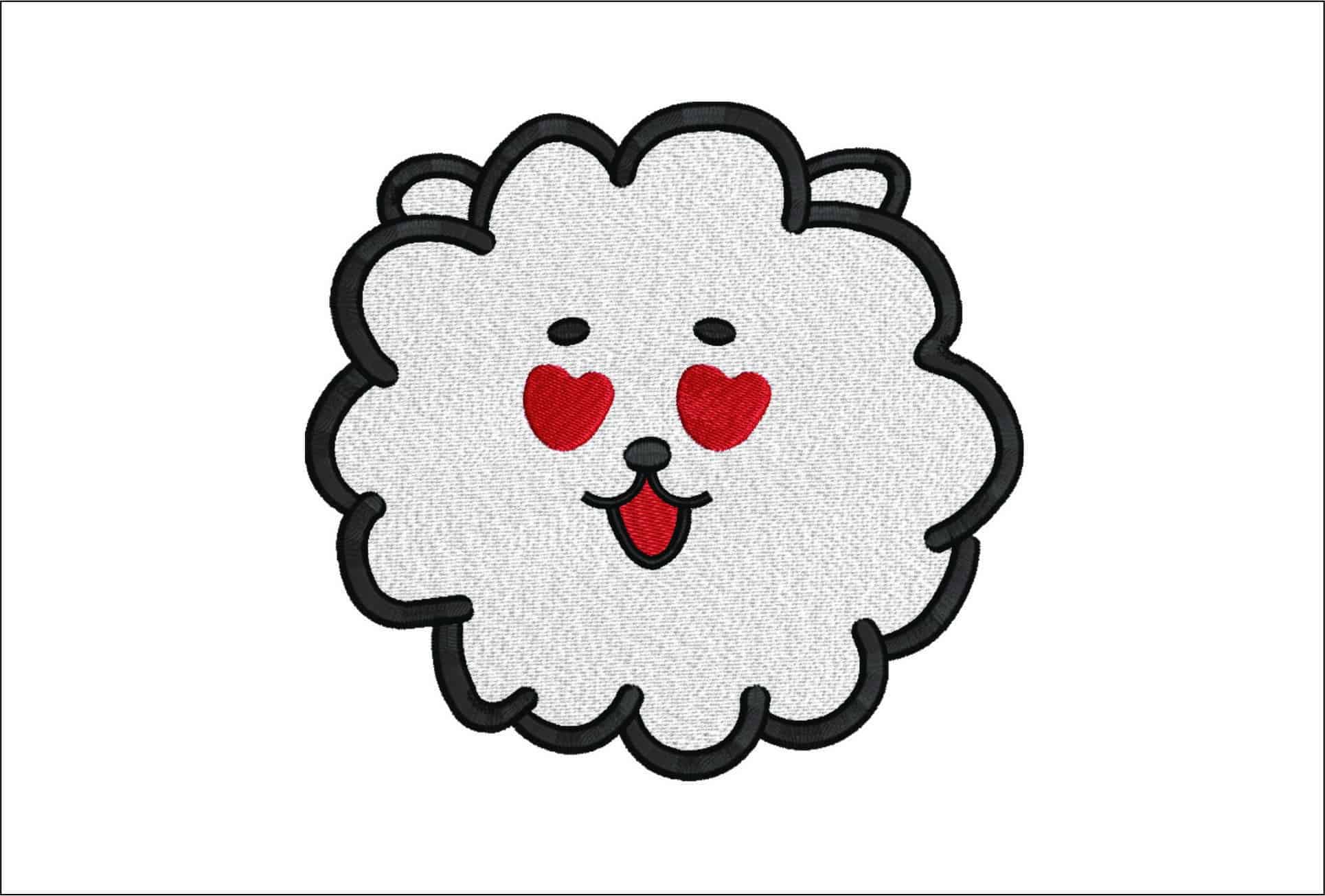 BTS RJ- Elegant embroidery design file - instant download