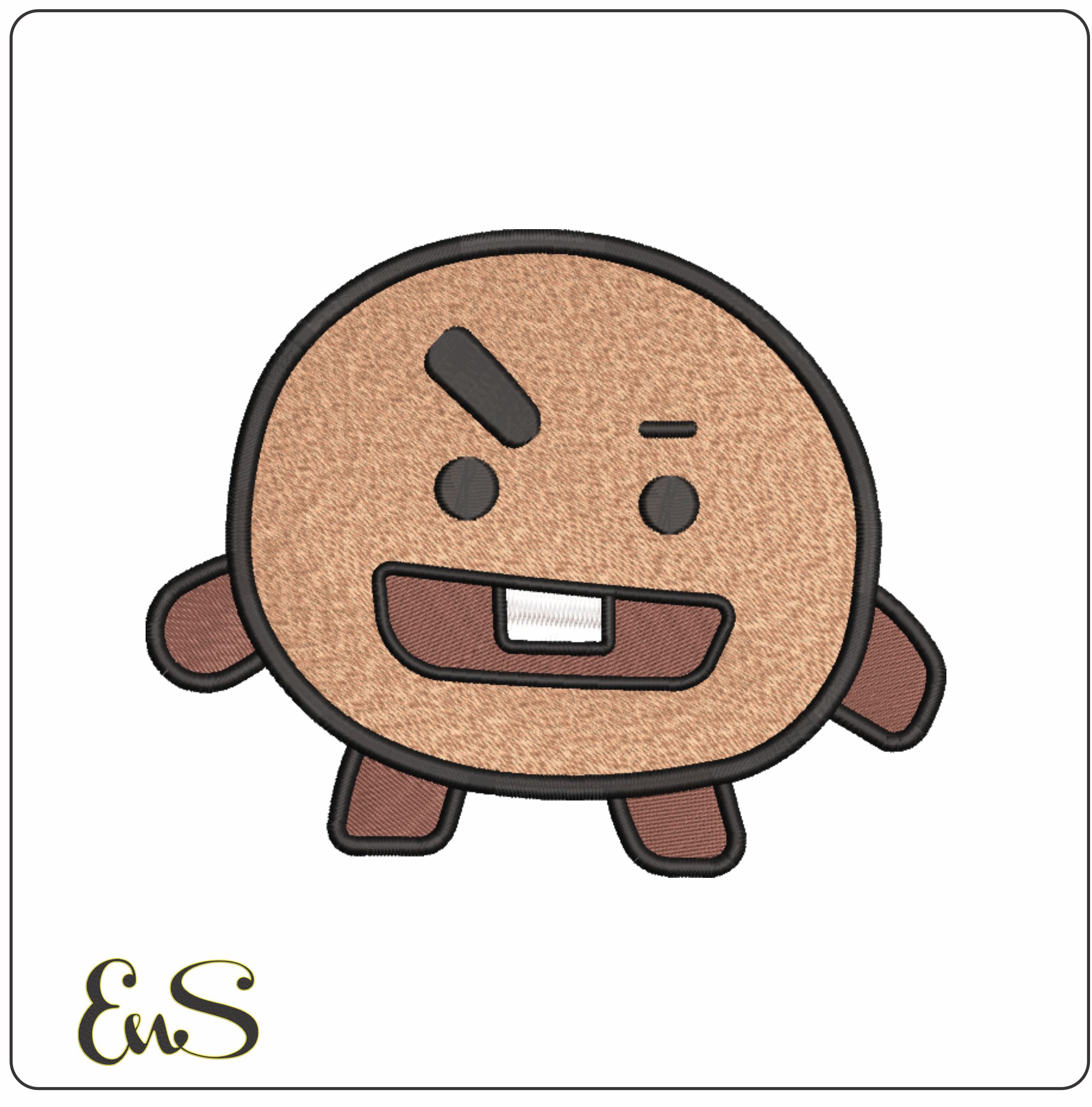 BTS Shooky- Elegant embroidery design file - instant download