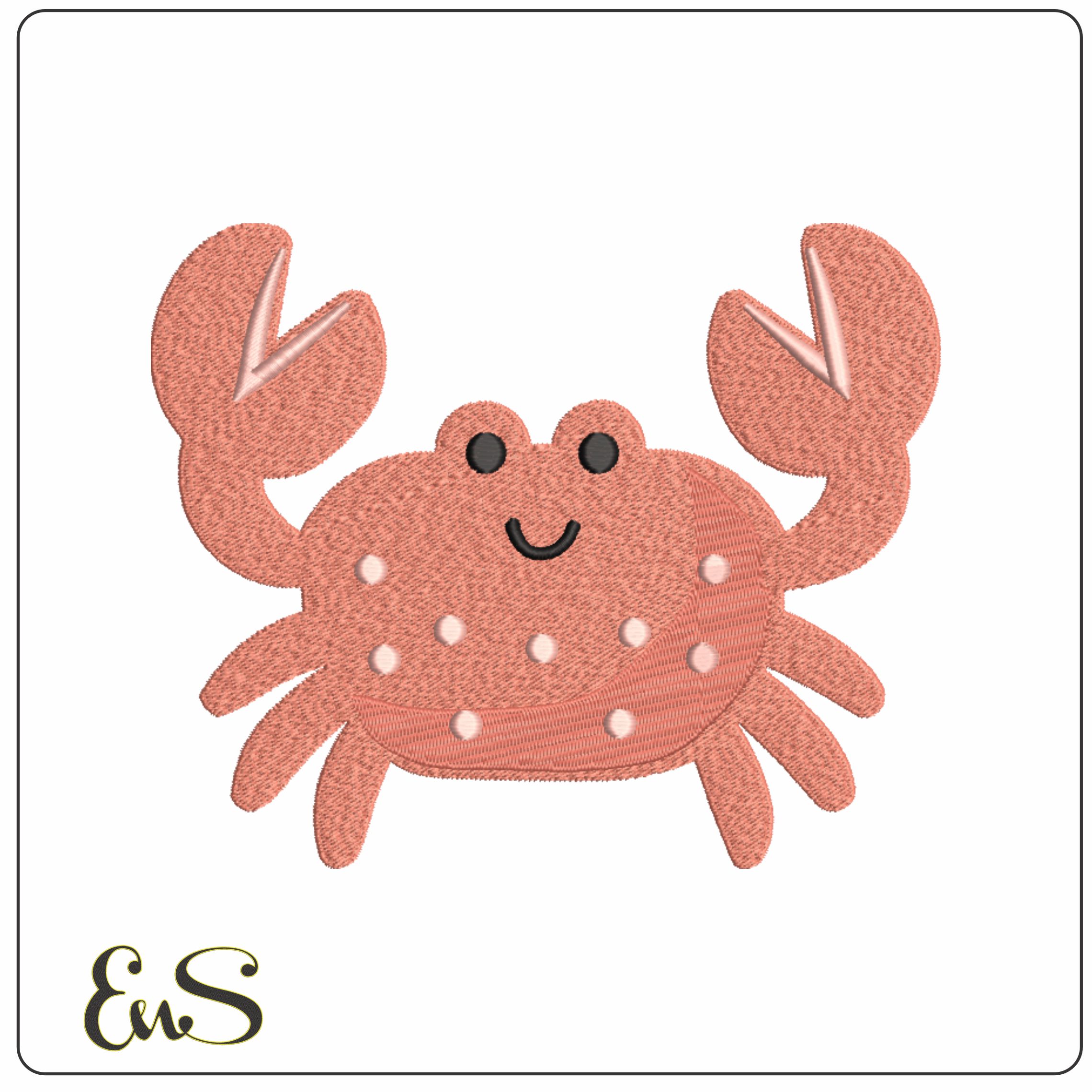 Crab Children- Elegant embroidery design file - instant download