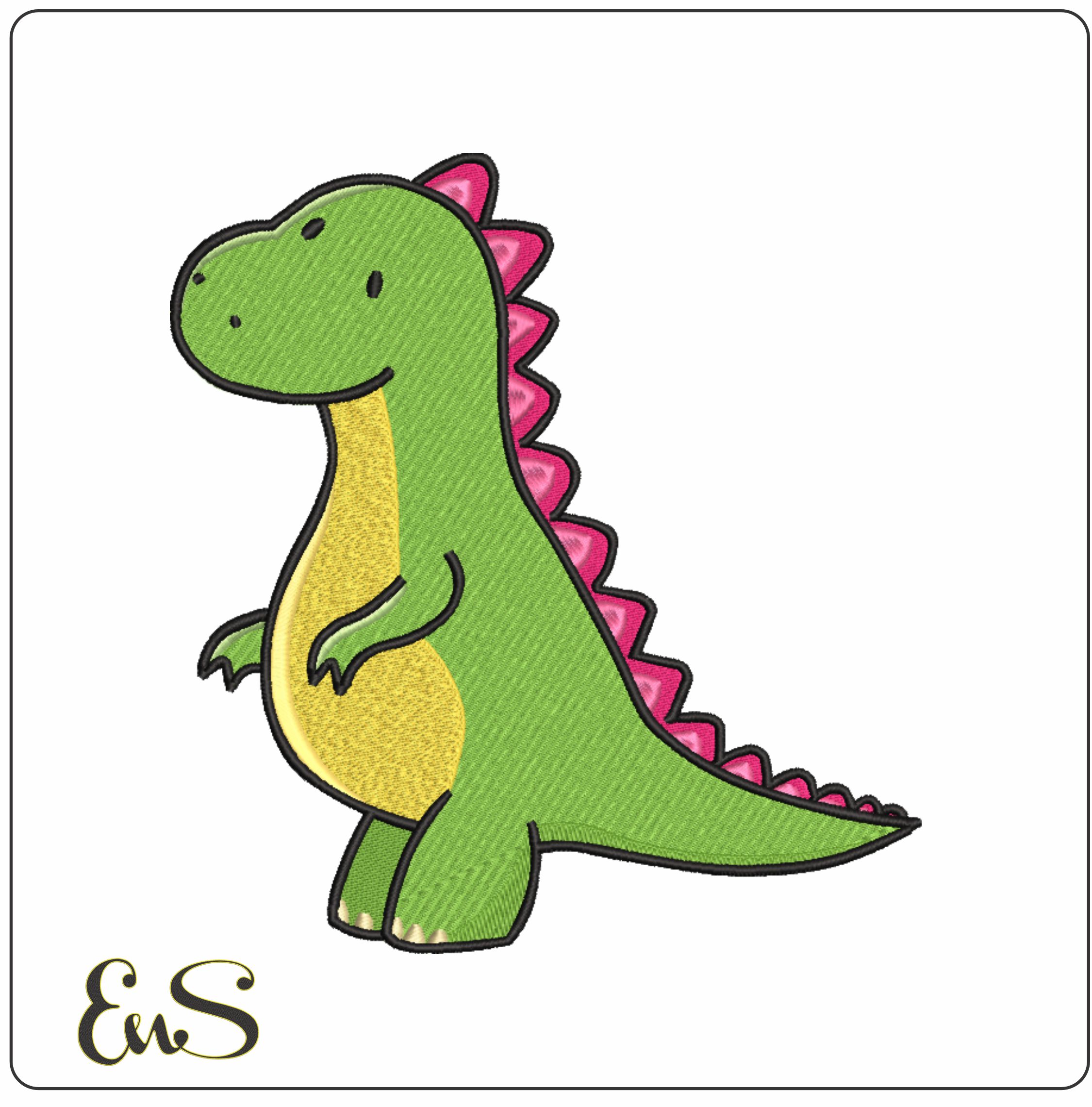 Dinosaur Children- Elegant embroidery design file - instant download