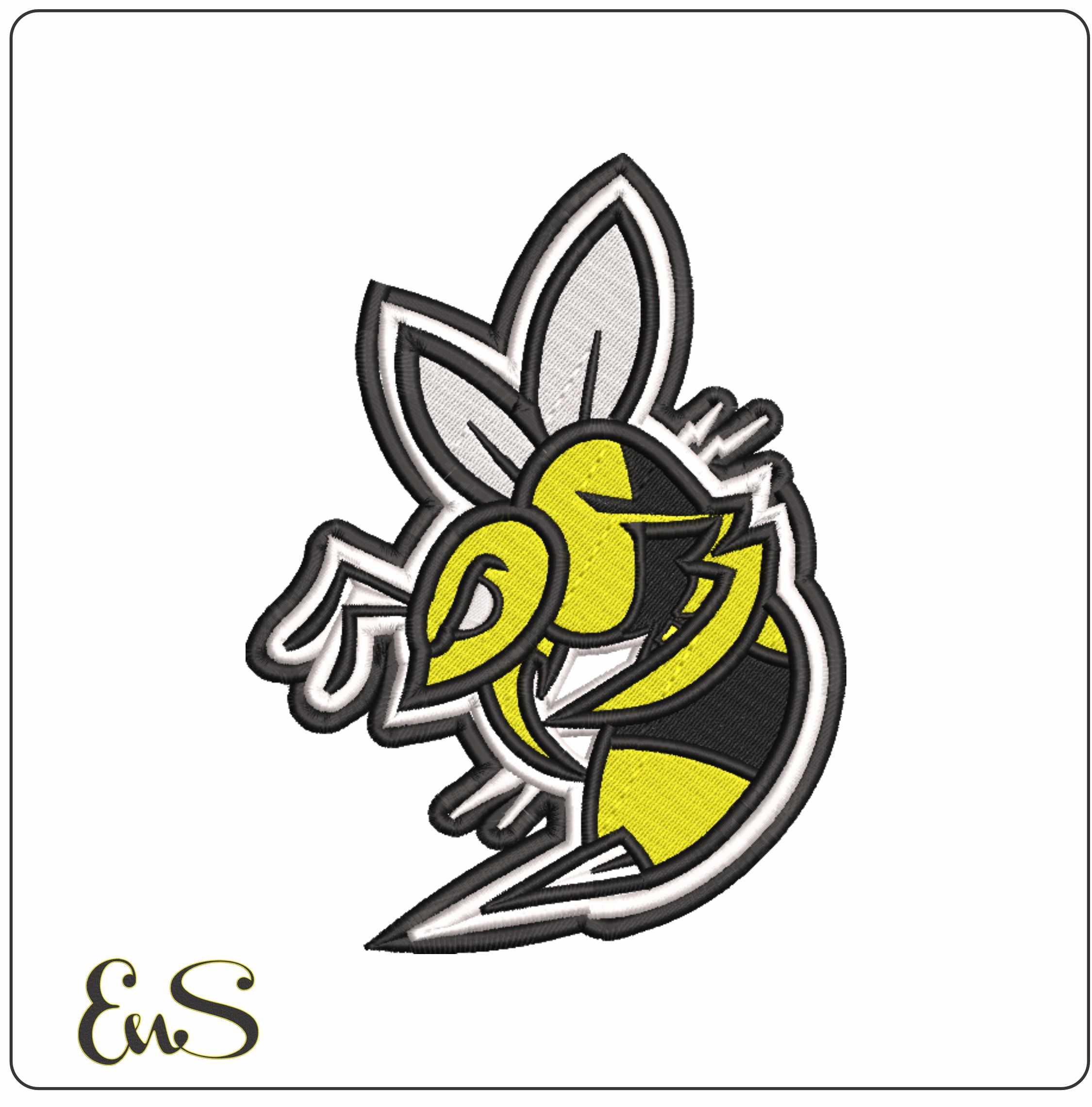 Esports Bee- Elegant embroidery design file - instant download