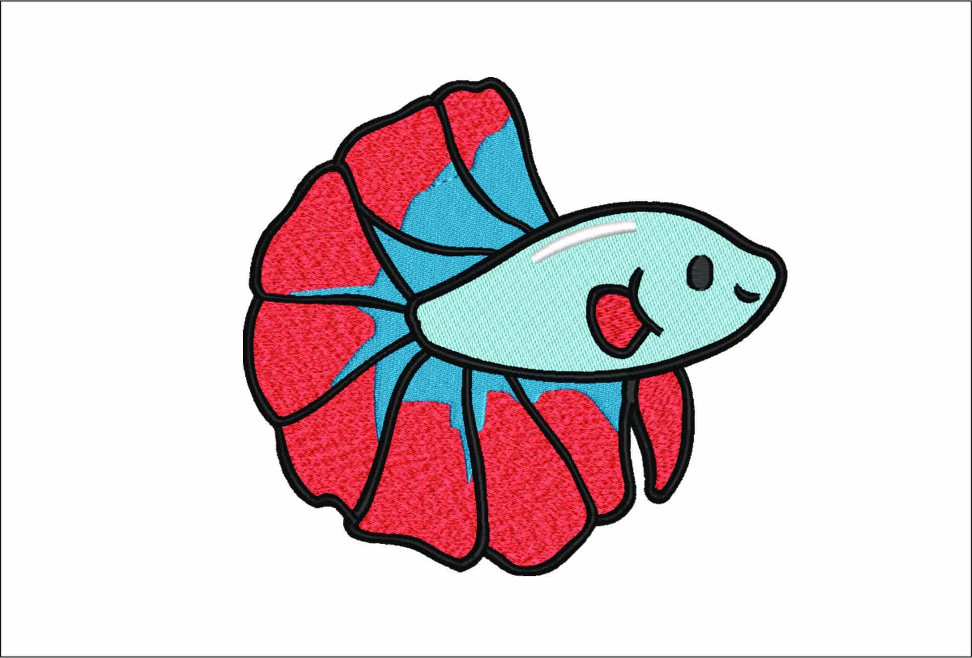 Fish Children- Elegant embroidery design file - instant download