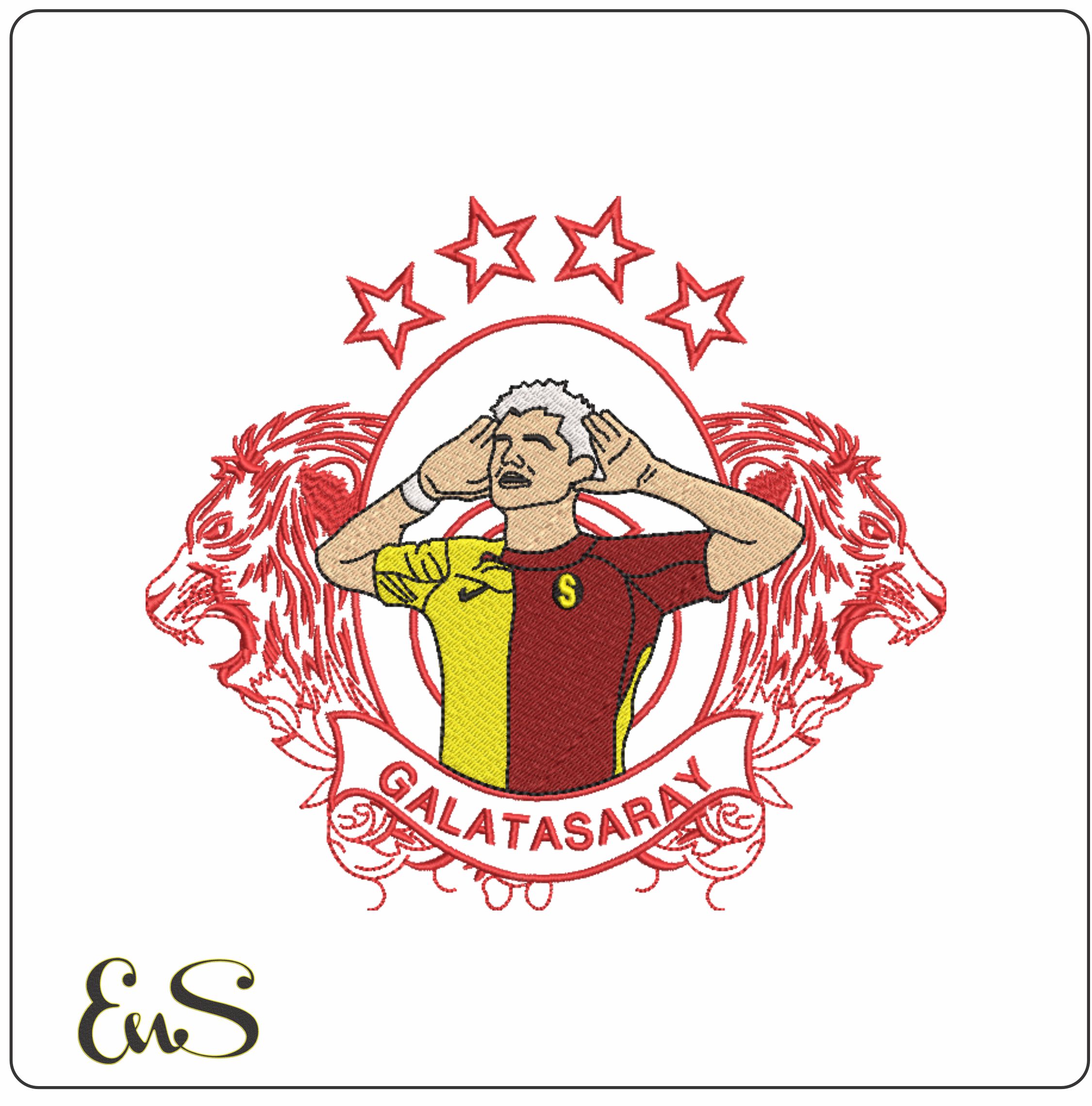 Galatasaray- Elegant embroidery design file - instant download