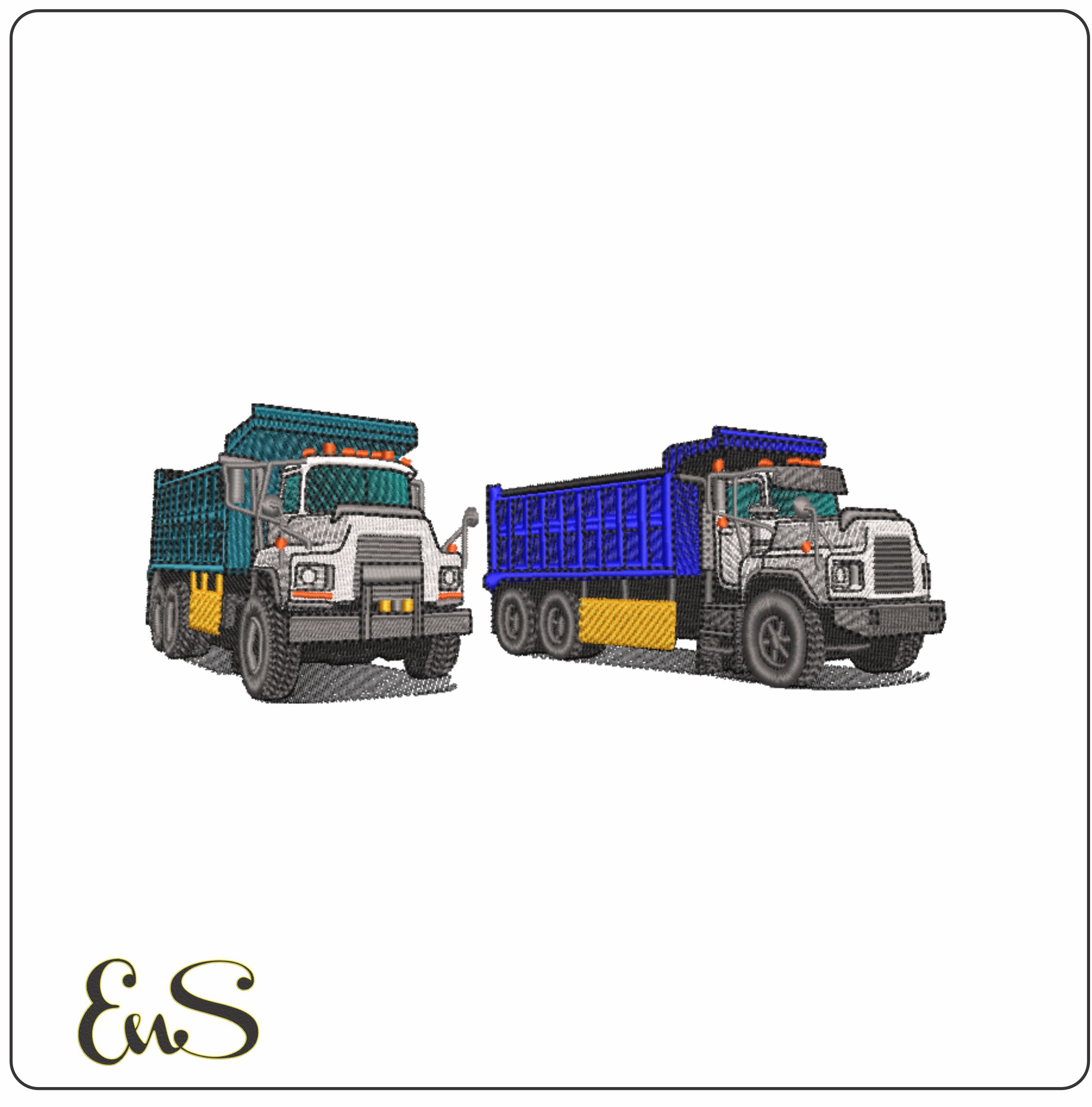 Heavy Trucks- Elegant embroidery design file - instant download