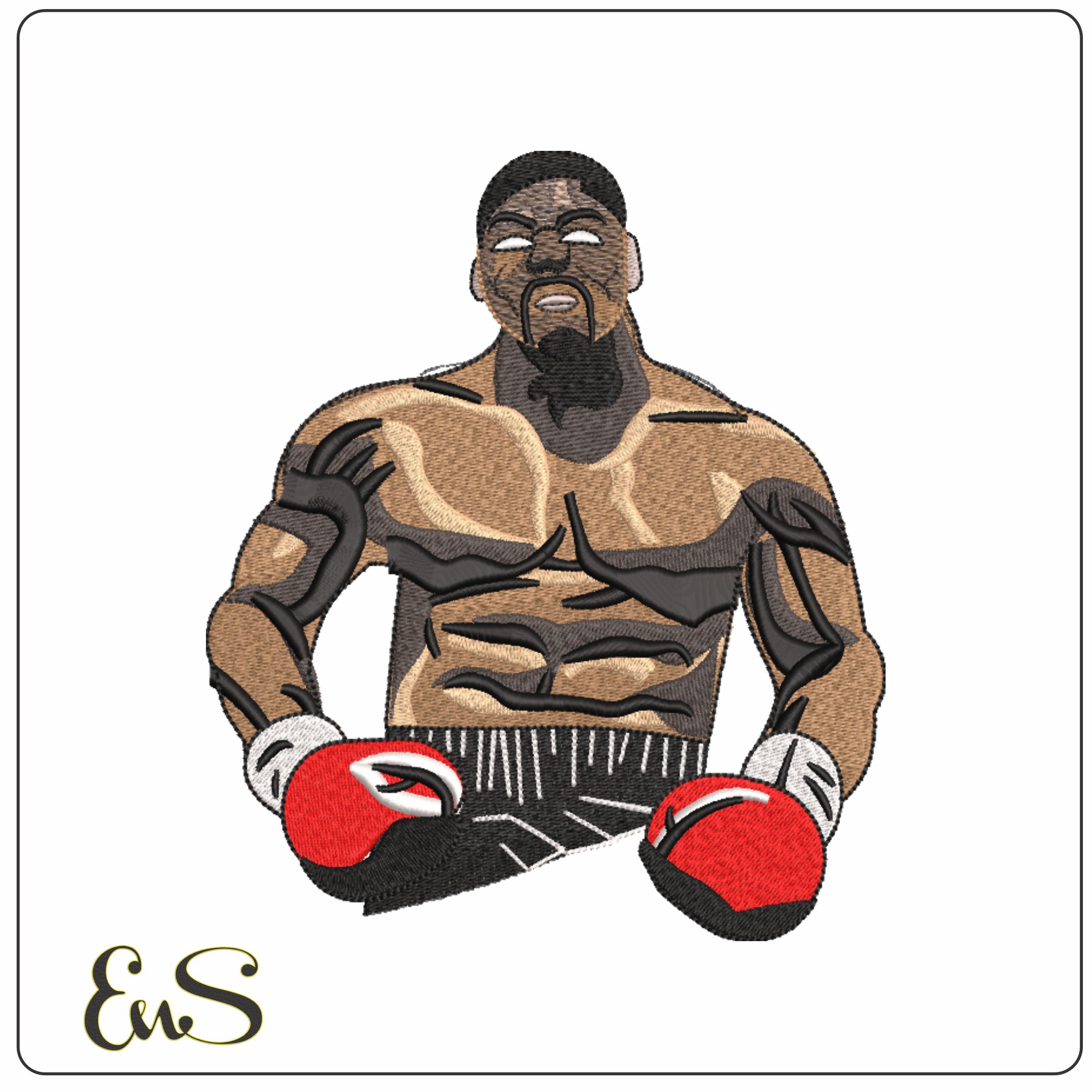 Iron Mike Tyson- Elegant embroidery design file - instant download