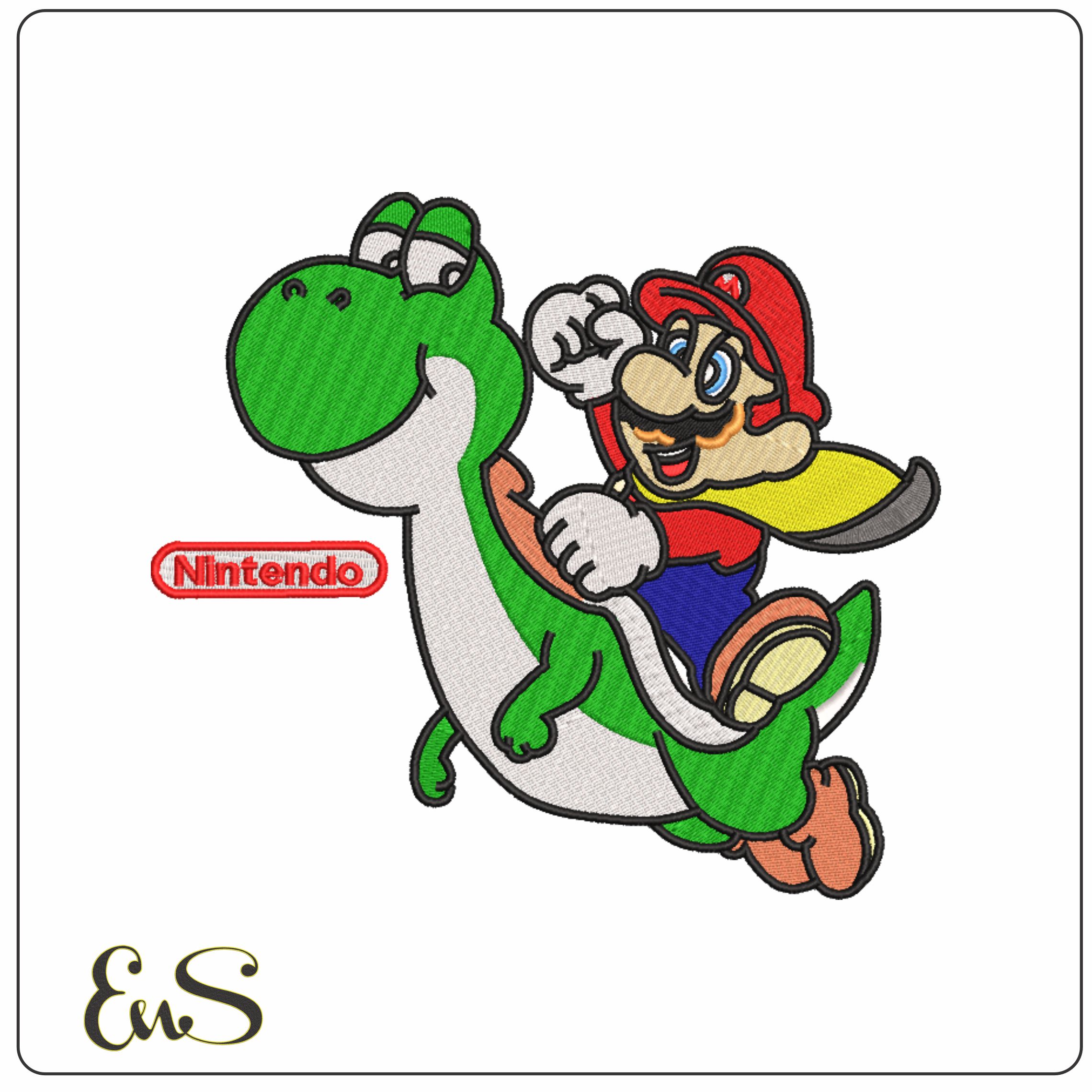 Mario Nintendo- Elegant embroidery design file - instant download