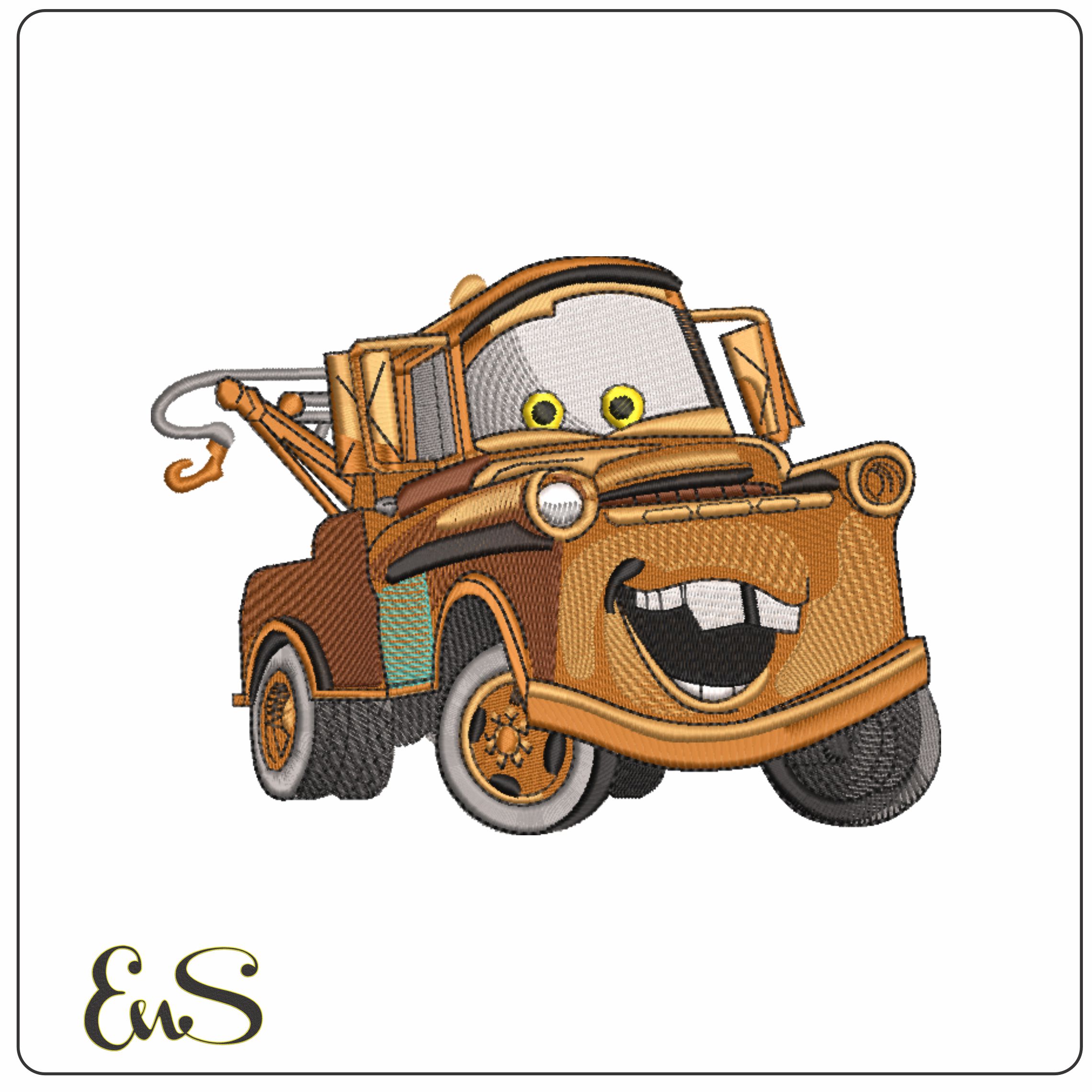 Mater Cars - Elegant embroidery design file - instant download
