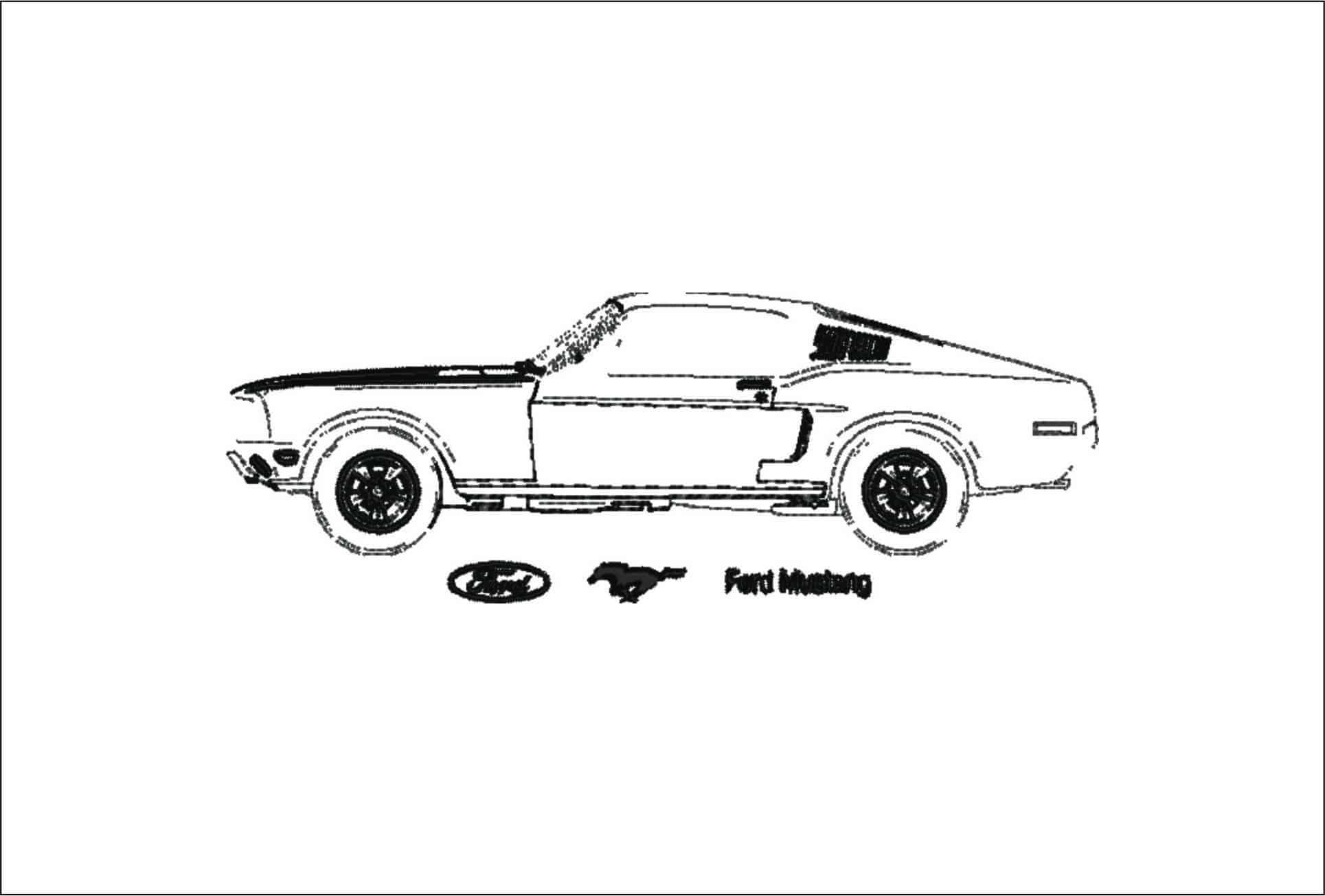 Mustang- Elegant embroidery design file - instant download