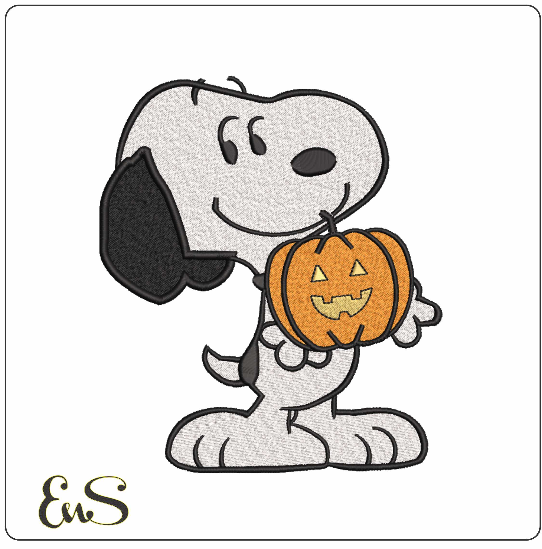 Snoopy Halloween- Elegant embroidery design file - instant download