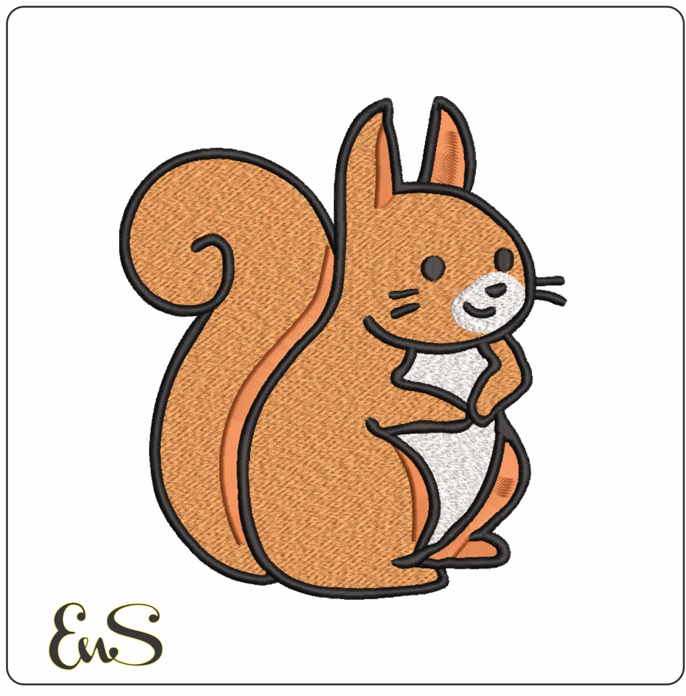 Squirrel Children- Elegant embroidery design file - instant download