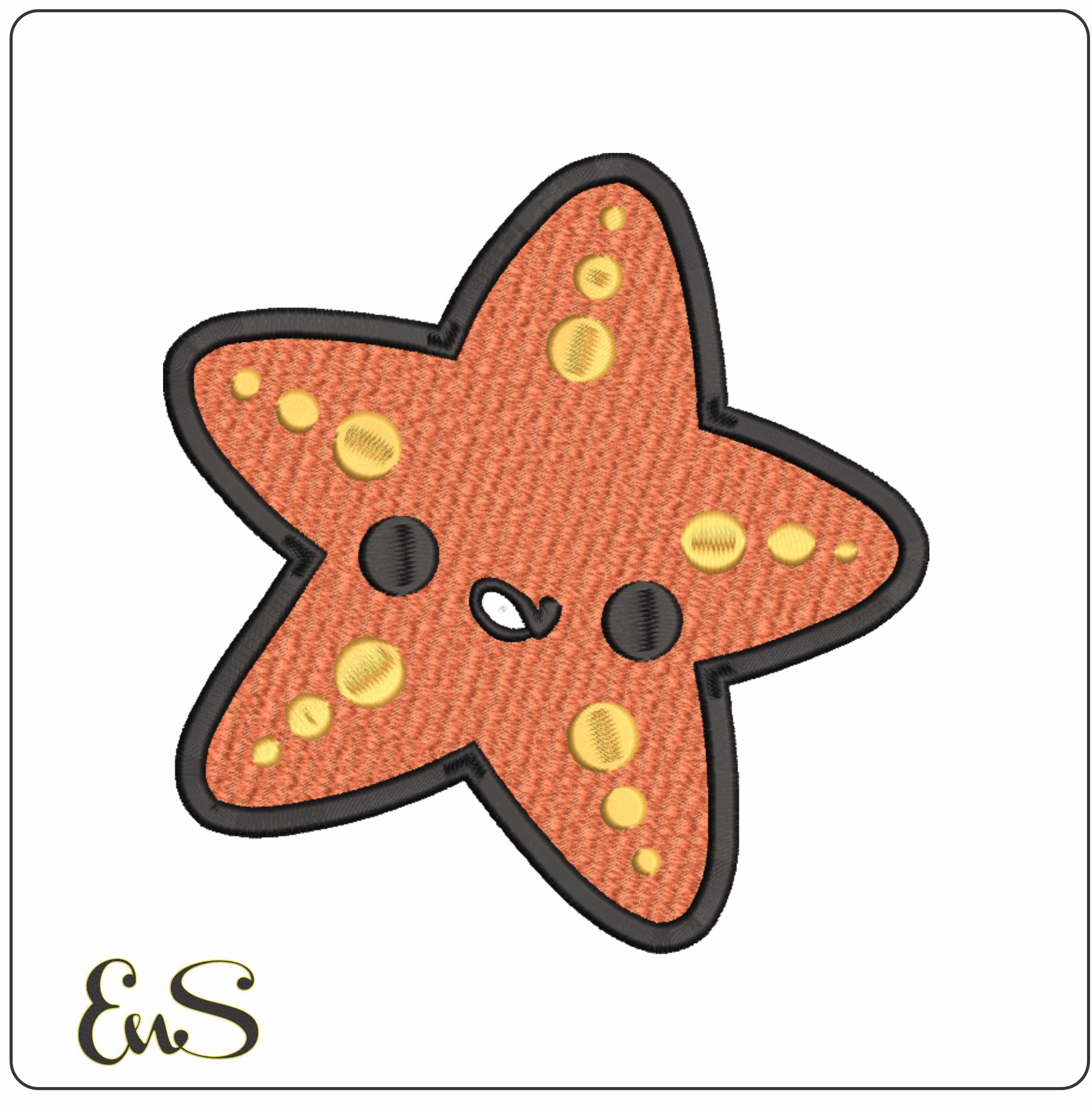 Starfish Children- Elegant embroidery design file - instant download