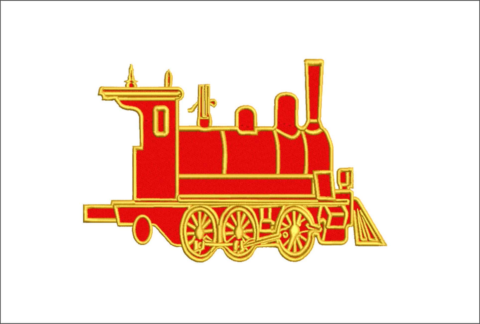 Steam Train- Elegant embroidery design file - instant download