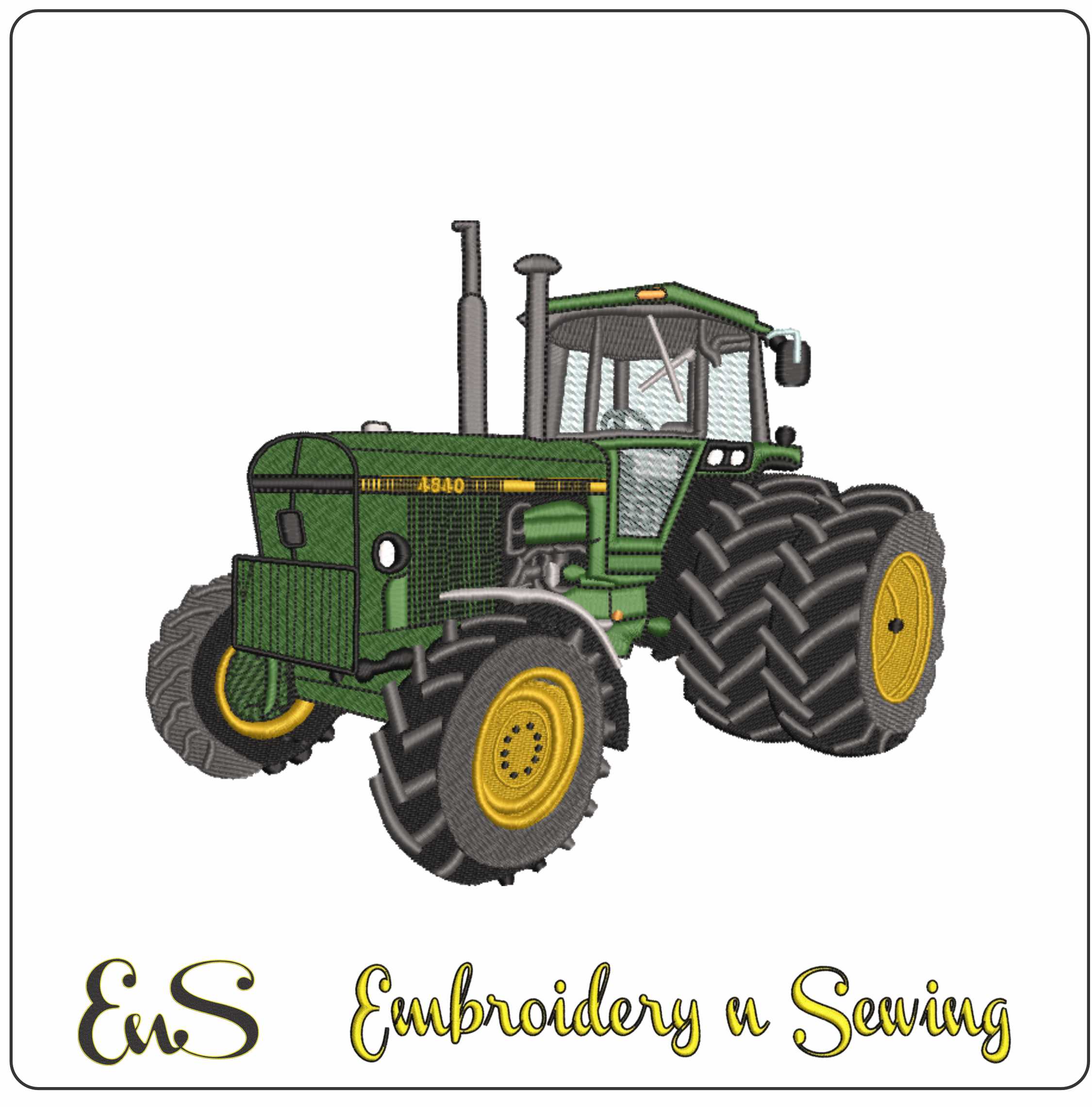 Tractor- Elegant embroidery design file - instant download