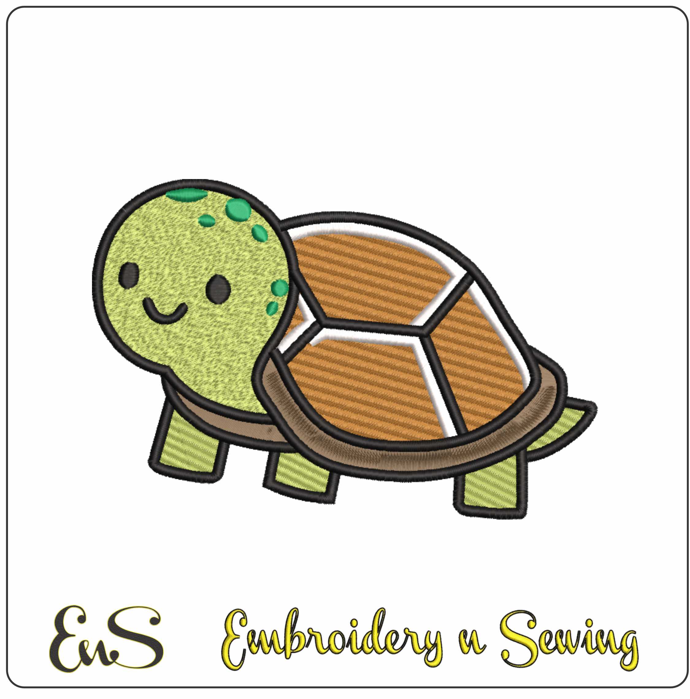 Tortoise Children- Elegant embroidery design file - instant download