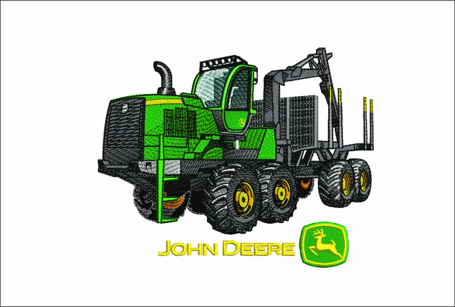 Tractor 186 John Deere- Elegant embroidery design file - instant download
