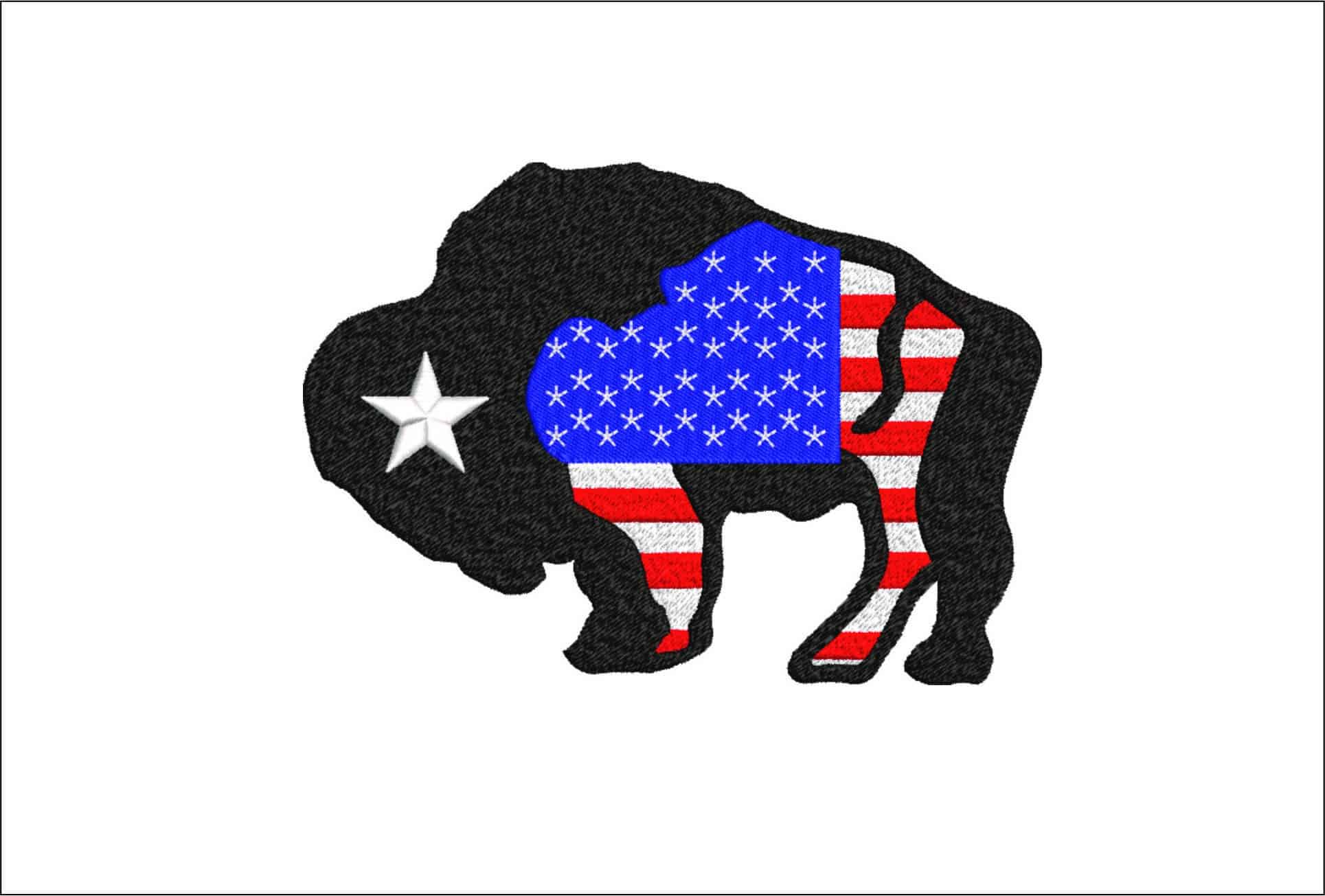 USA Bull- Elegant embroidery design file - instant download