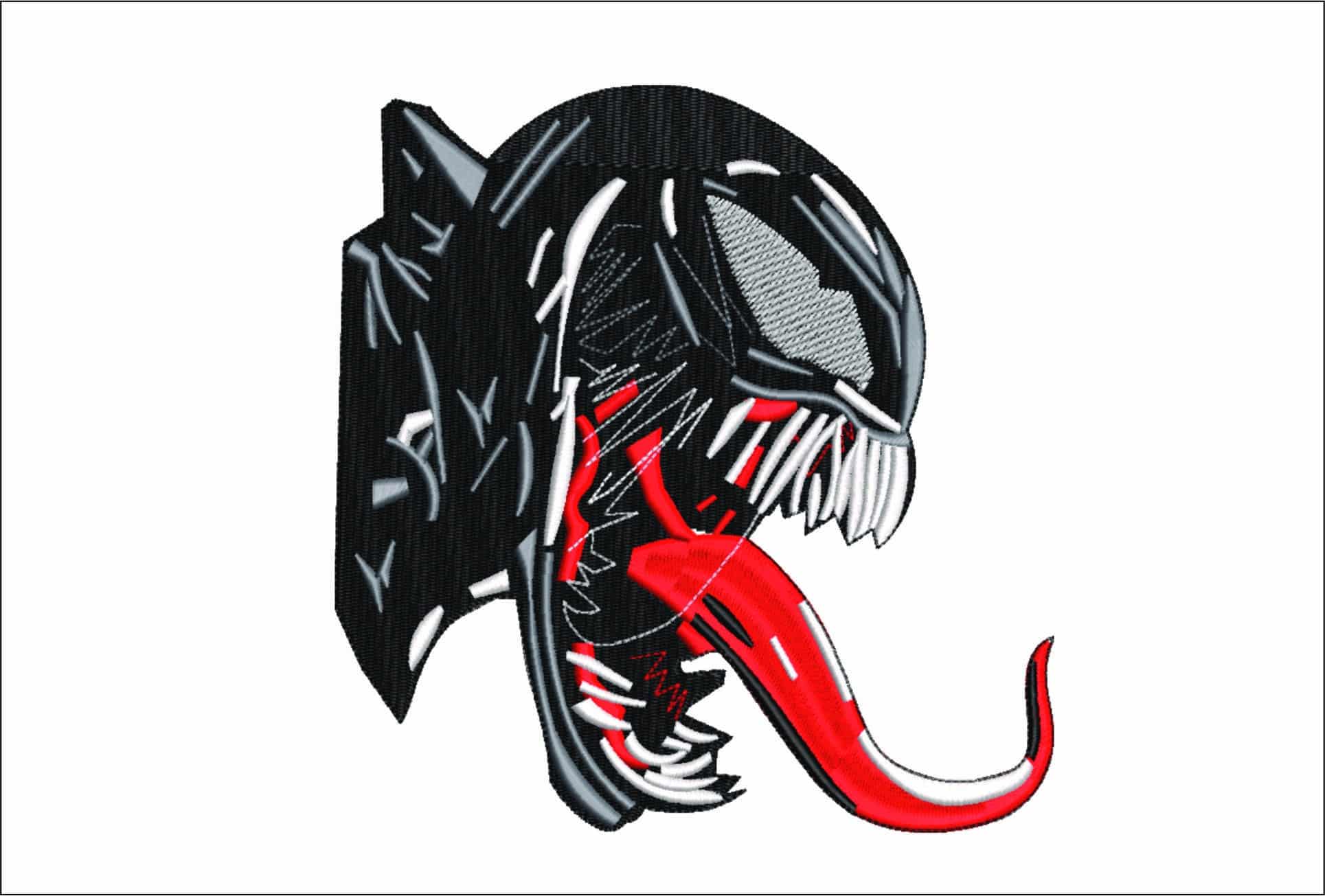 Venmon mouth- Elegant embroidery design file - instant download