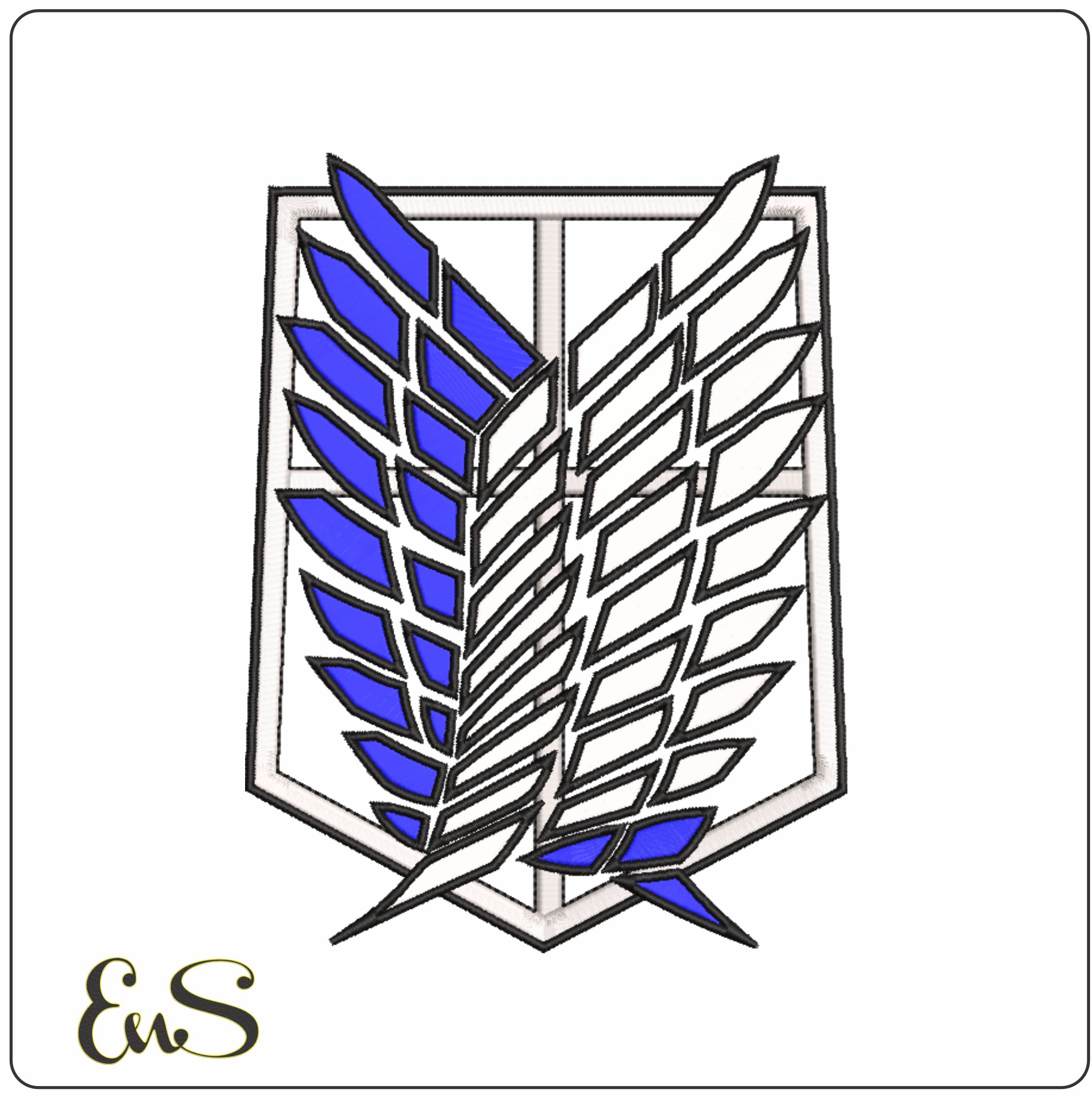 Attack on Titan Shield- Elegant embroidery design file - instant download