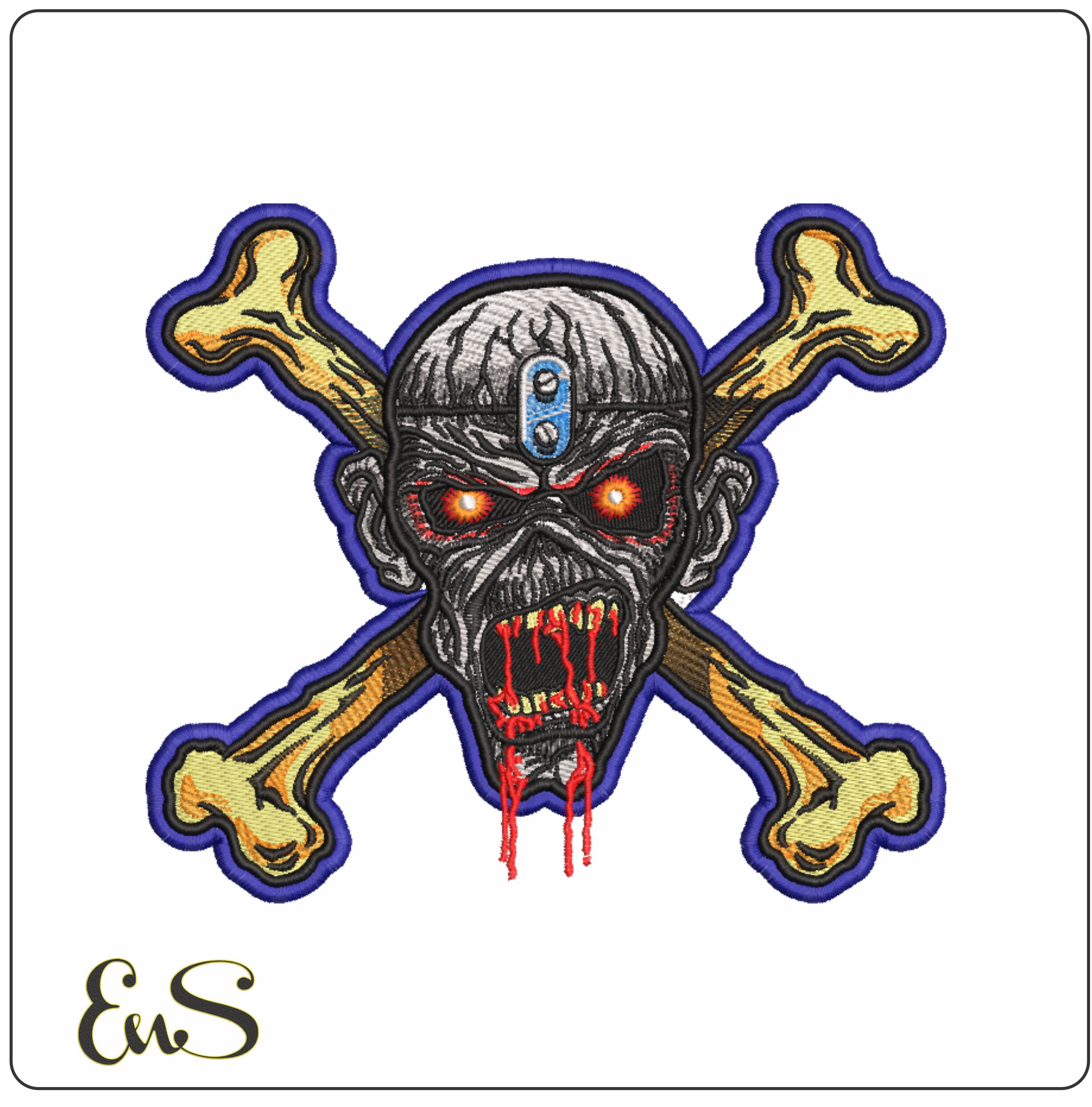Eddie Iron Maiden- Elegant embroidery design file - instant download