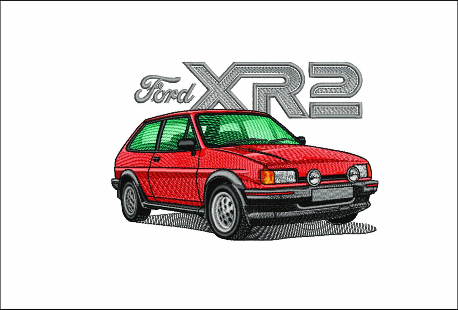 Ford Fiesta XR2- Elegant embroidery design file - instant download