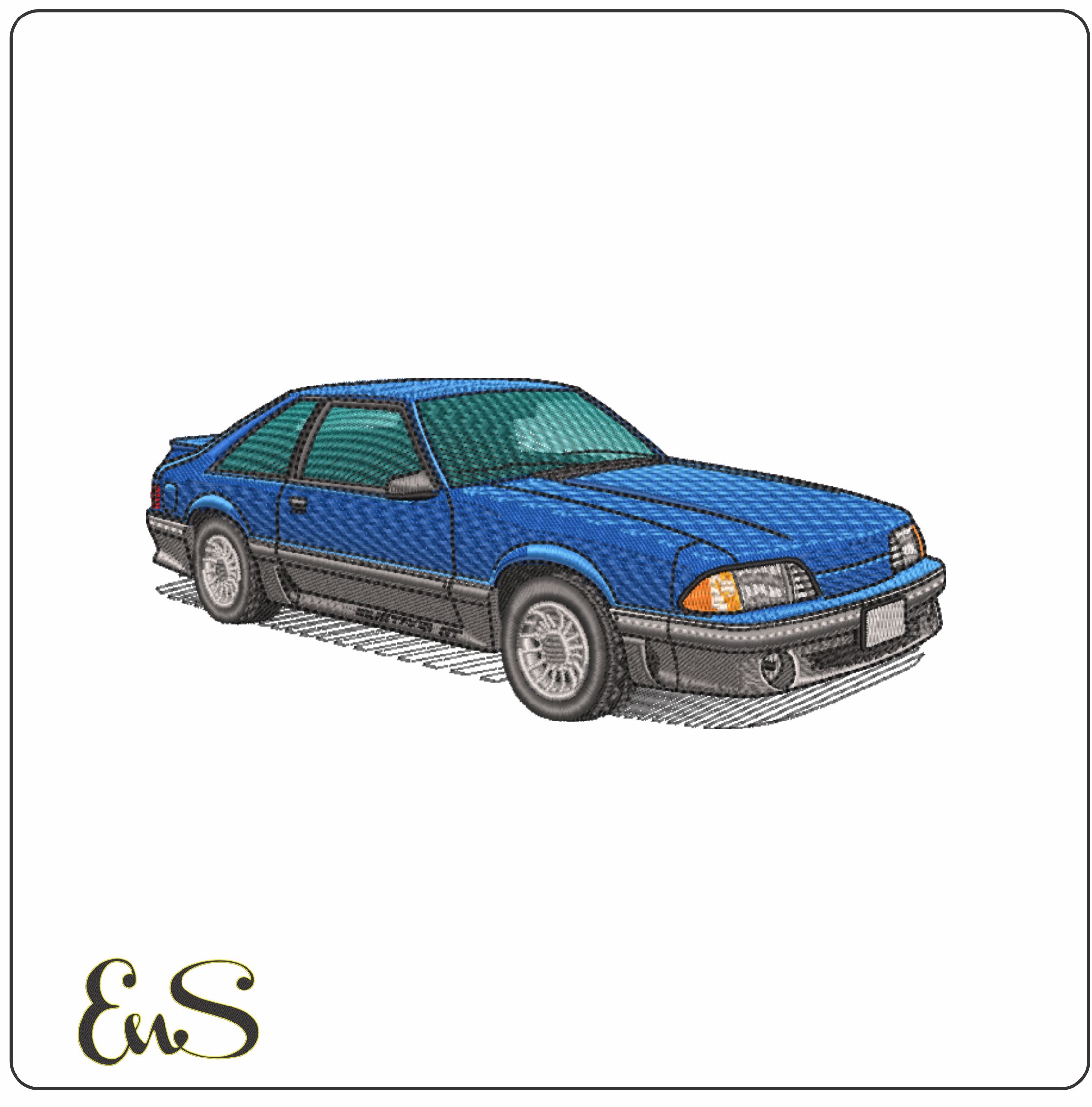 Ford Mustang GT- Elegant embroidery design file - instant download