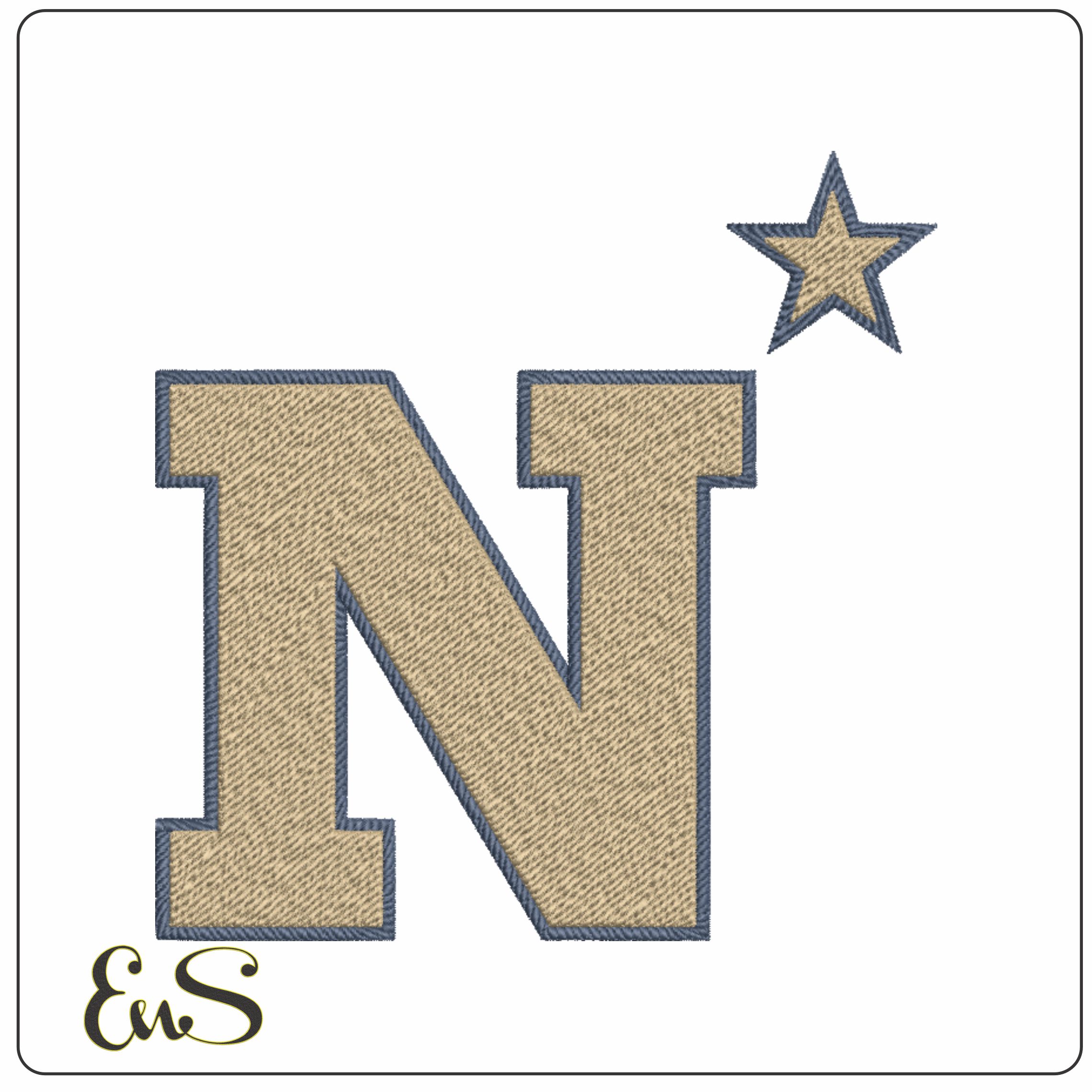 Navy Midshipman Logo (No Name) embroidery design - Navy Academy Athletics embroidery machine pattern embroidery file - instant download in a frame